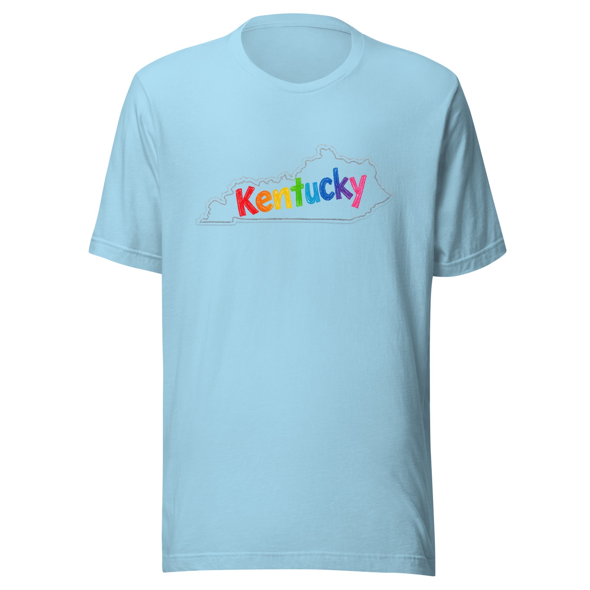Kentucky Crayon Script Graphic Tee | Classic Airlume Cotton - Bluegrass Elite Apparel LLC