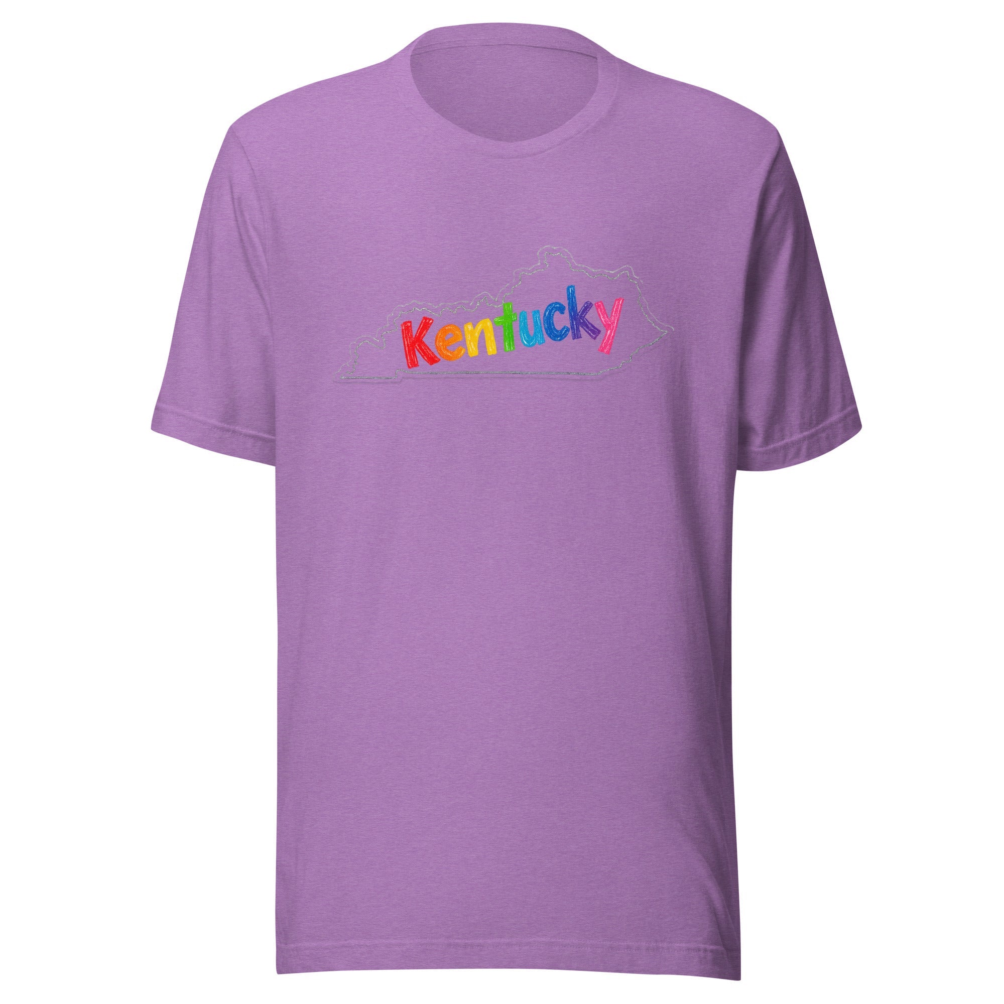 Kentucky Crayon Script Graphic Tee | Classic Airlume Cotton - Bluegrass Elite Apparel LLC