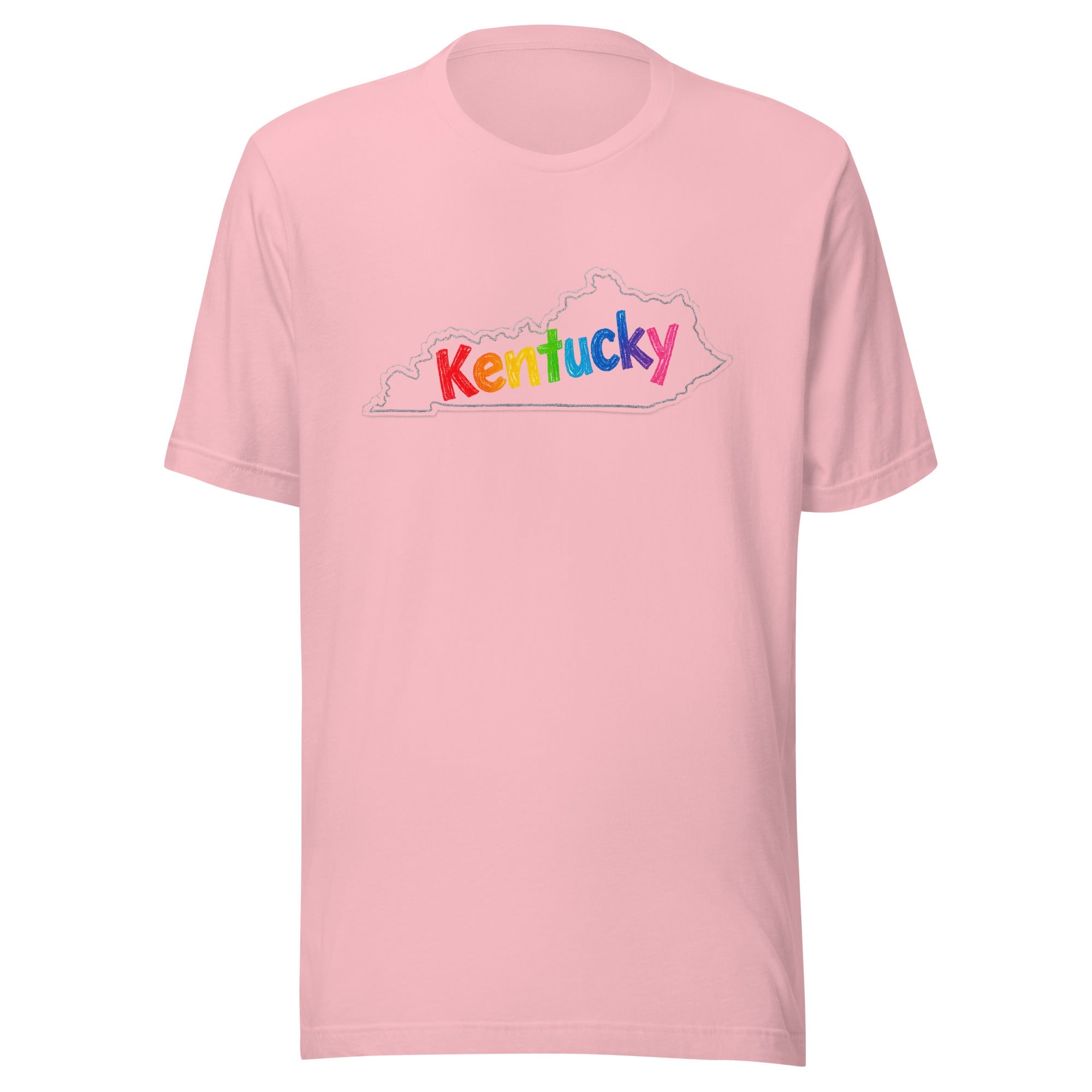 Kentucky Crayon Script Graphic Tee | Classic Airlume Cotton - Bluegrass Elite Apparel LLC