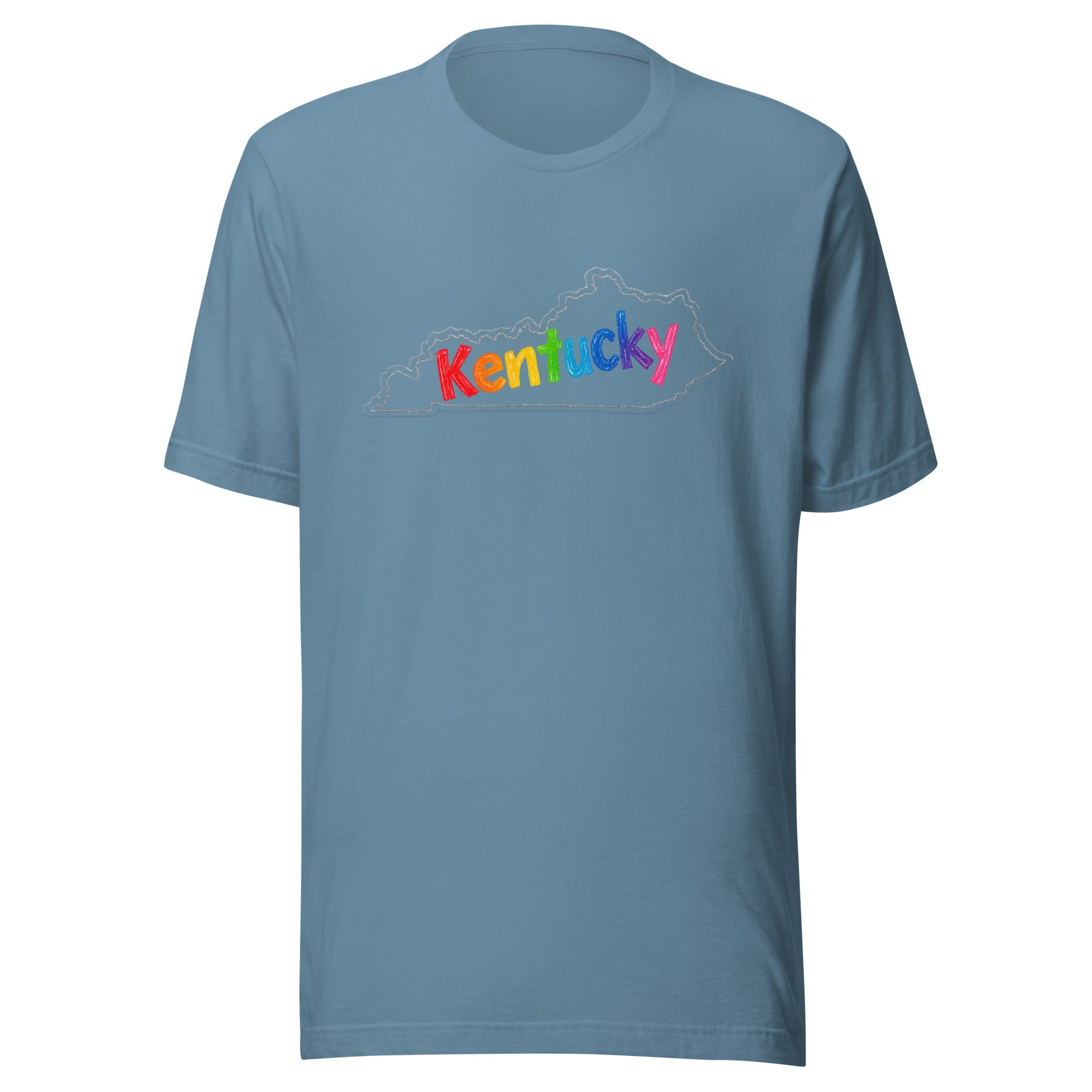 Kentucky Crayon Script Graphic Tee | Classic Airlume Cotton - Bluegrass Elite Apparel LLC