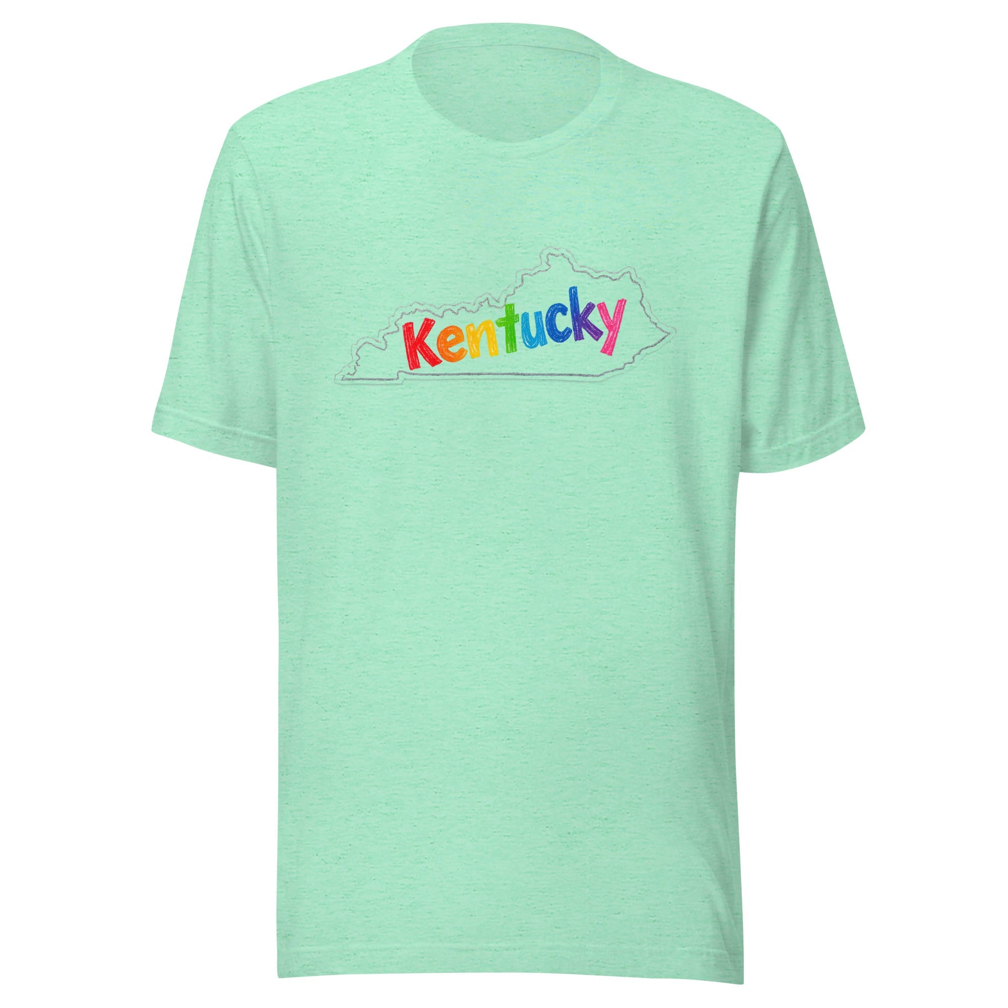 Kentucky Crayon Script Graphic Tee | Classic Airlume Cotton - Bluegrass Elite Apparel LLC