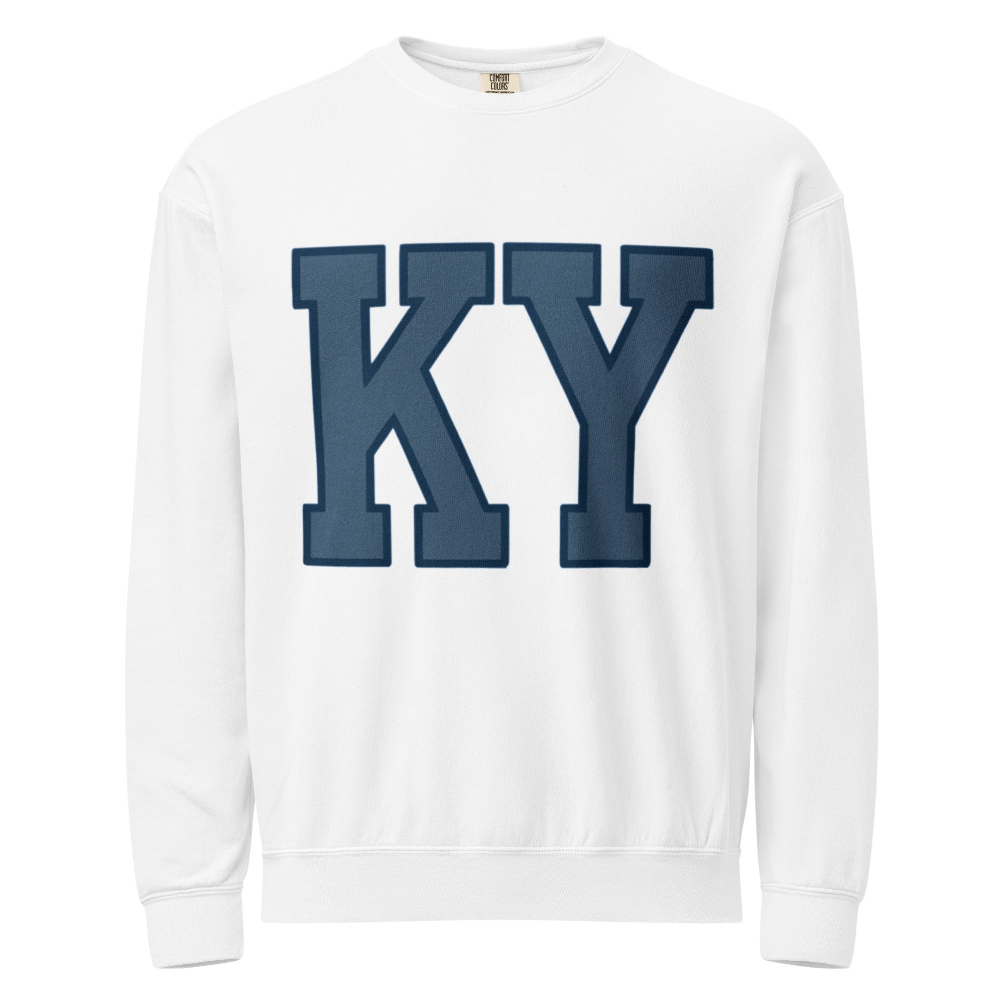 Kentucky Crewneck Sweatshirt | Vintage Garment - Dyed Fleece - Bluegrass Elite Apparel LLC