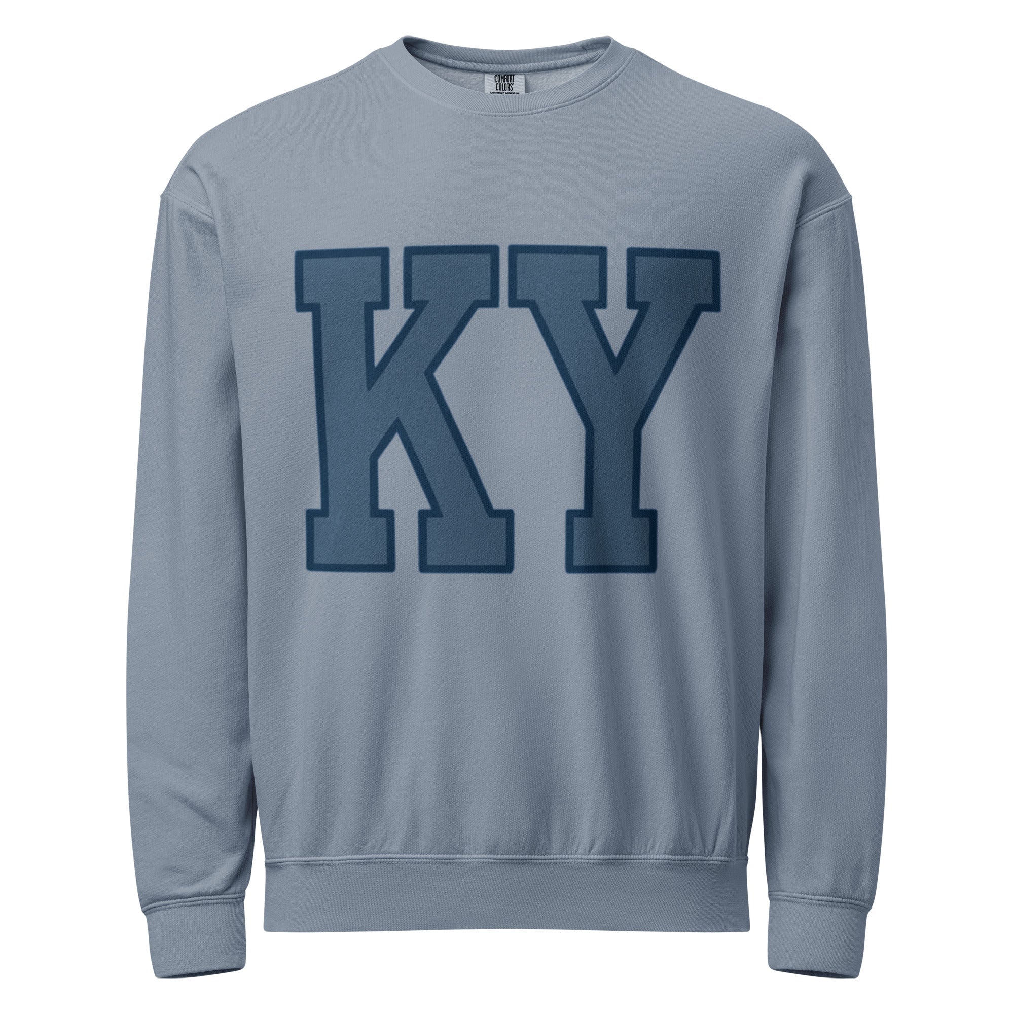 Kentucky Crewneck Sweatshirt | Vintage Garment - Dyed Fleece - Bluegrass Elite Apparel LLC