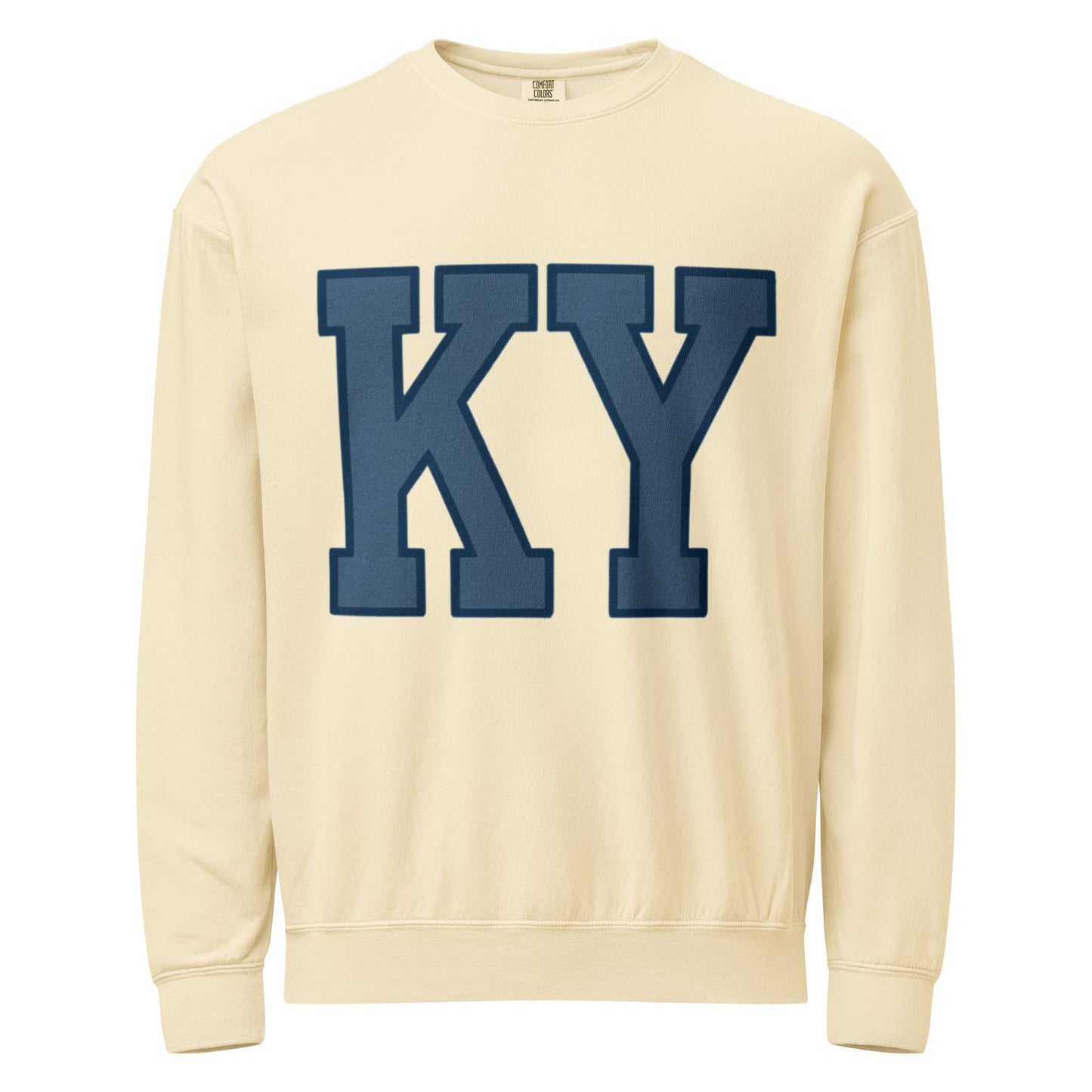 Kentucky Crewneck Sweatshirt | Vintage Garment - Dyed Fleece - Bluegrass Elite Apparel LLC