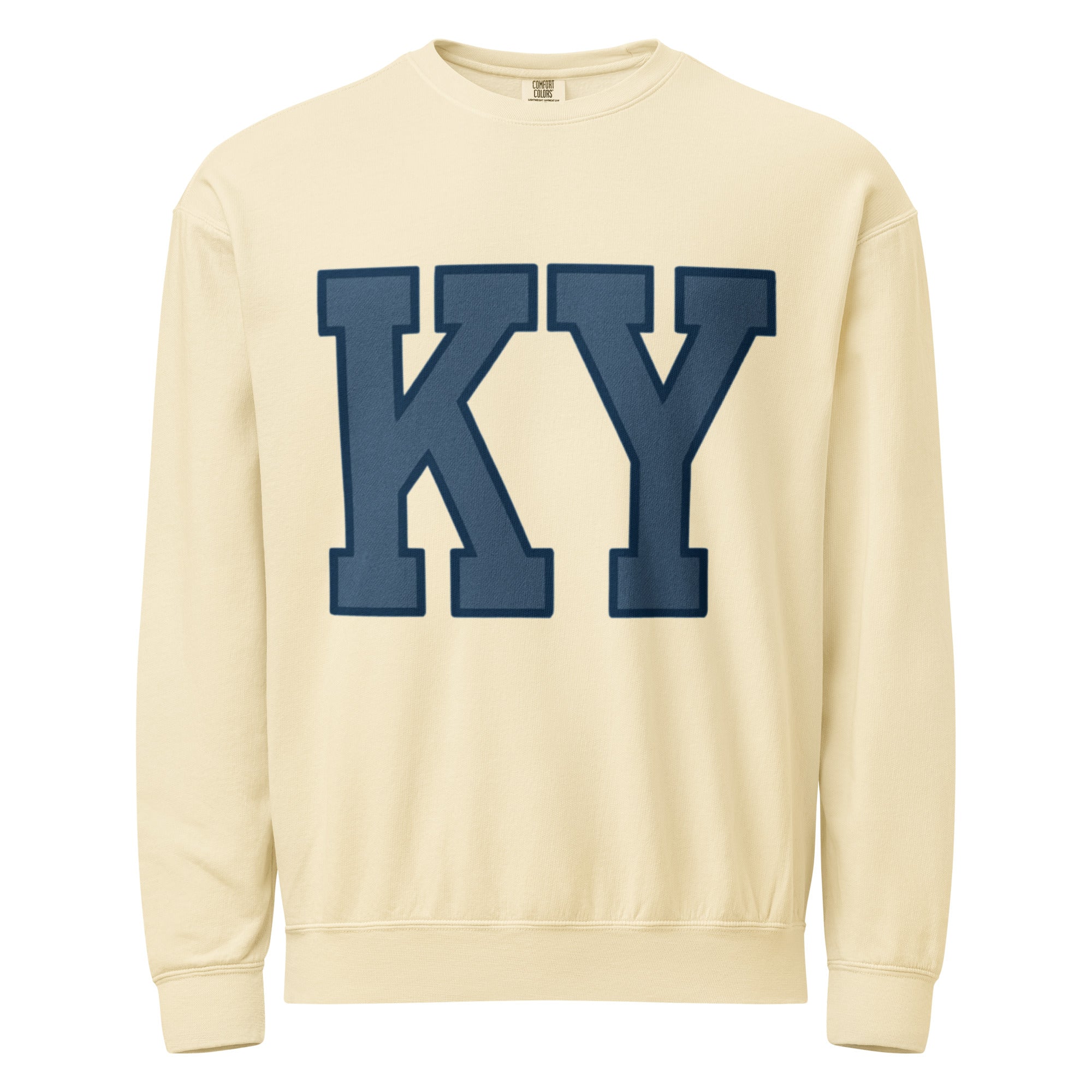 Kentucky Crewneck Sweatshirt | Vintage Garment - Dyed Fleece - Bluegrass Elite Apparel LLC