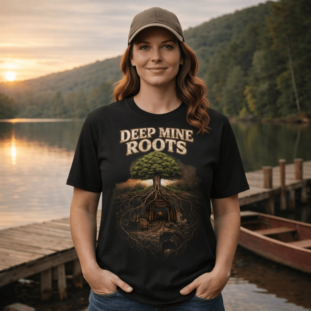 Kentucky Deep Roots Graphic T-Shirt | Mine Heritage Design | Classic - Bluegrass Elite Apparel LLC