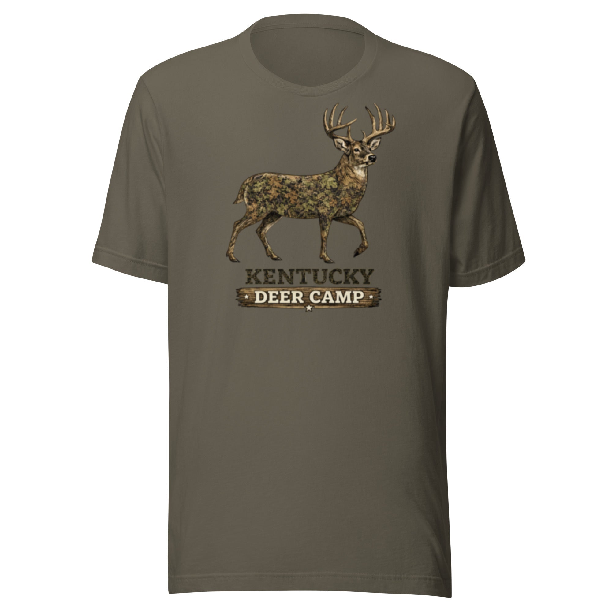 Kentucky Deer Camp Vintage Buck Graphic T-Shirt | Classic Outdoor Heritage | Classic - Bluegrass Elite Apparel LLC