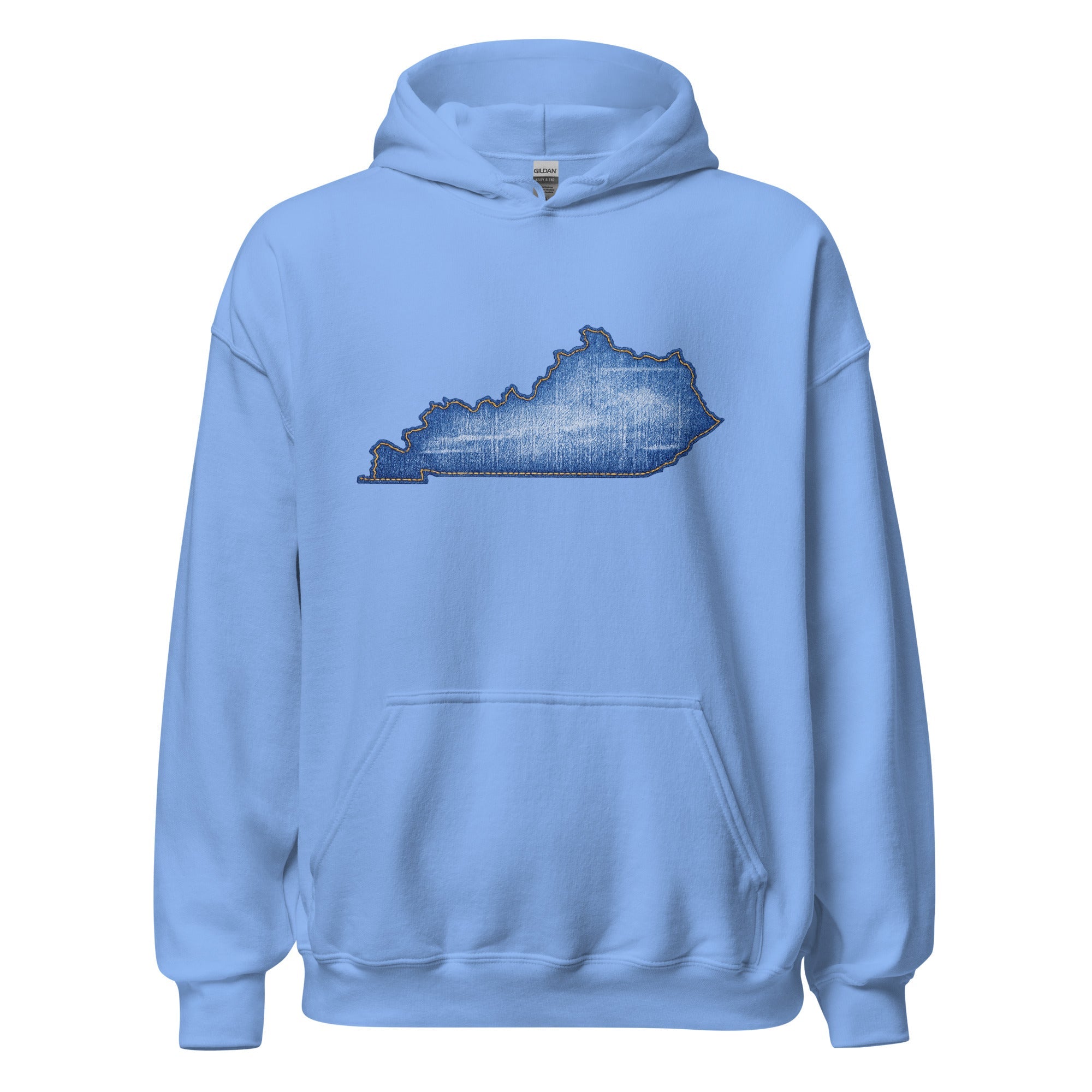 Kentucky Denim Patch Hoodie | Bluegrass Design - Bluegrass Elite Apparel LLC