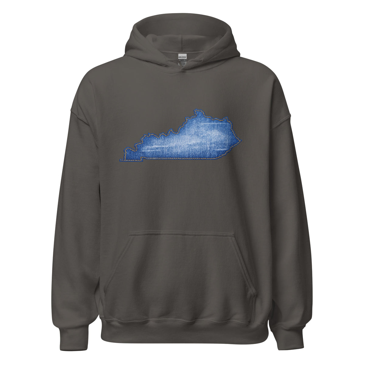 Kentucky Denim Patch Hoodie | Bluegrass Design - Bluegrass Elite Apparel LLC