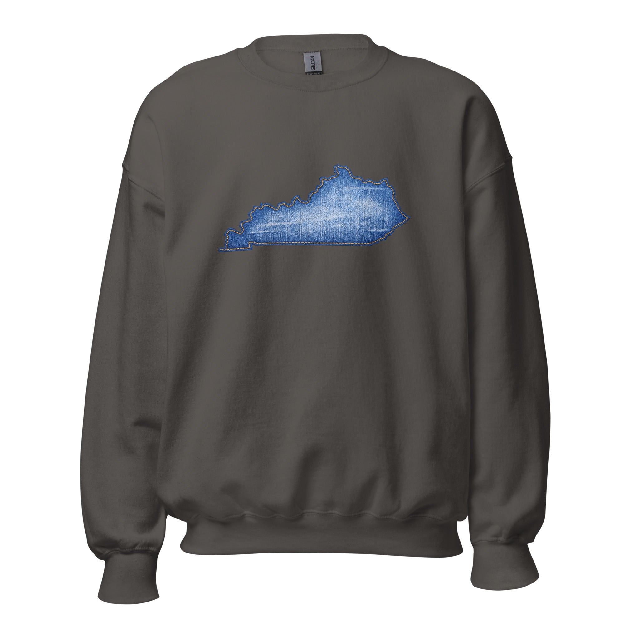 Kentucky Denim Patch Sweatshirt | Bluegrass State Design - Bluegrass Elite Apparel LLC