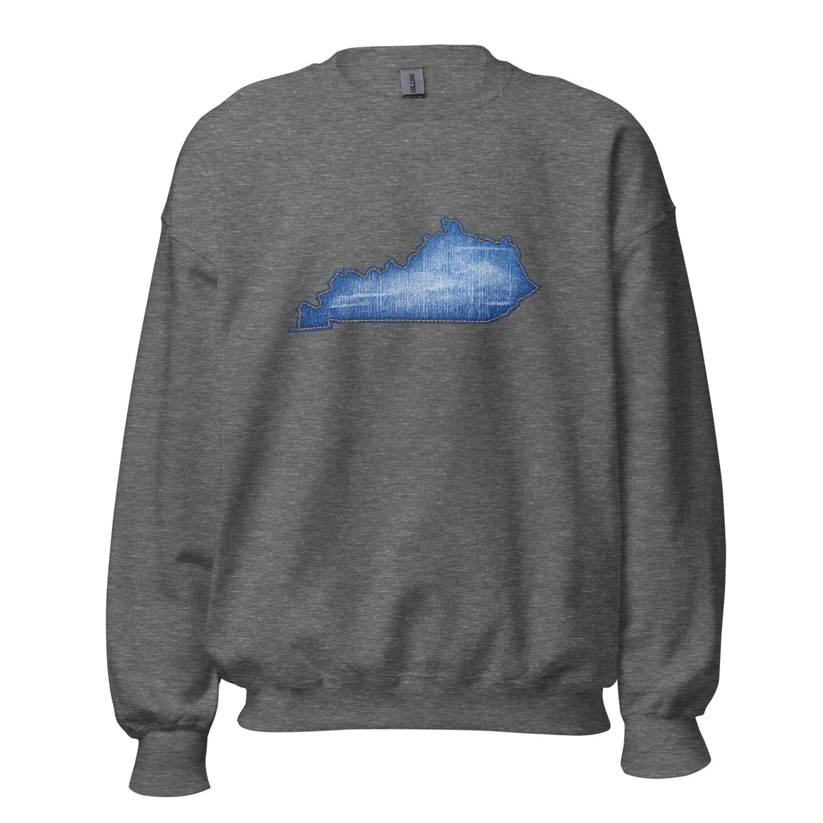 Kentucky Denim Patch Sweatshirt | Bluegrass State Design - Bluegrass Elite Apparel LLC
