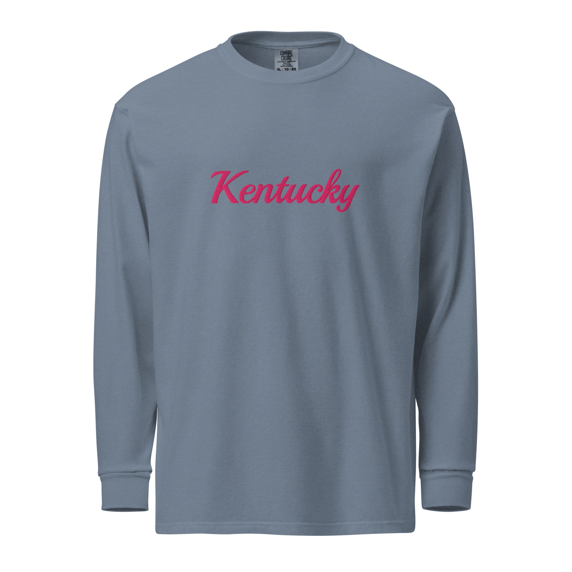 Kentucky Embroidered Long Sleeve Tee | Soft Garment - Dyed Comfort | Classic - Bluegrass Elite Apparel LLC
