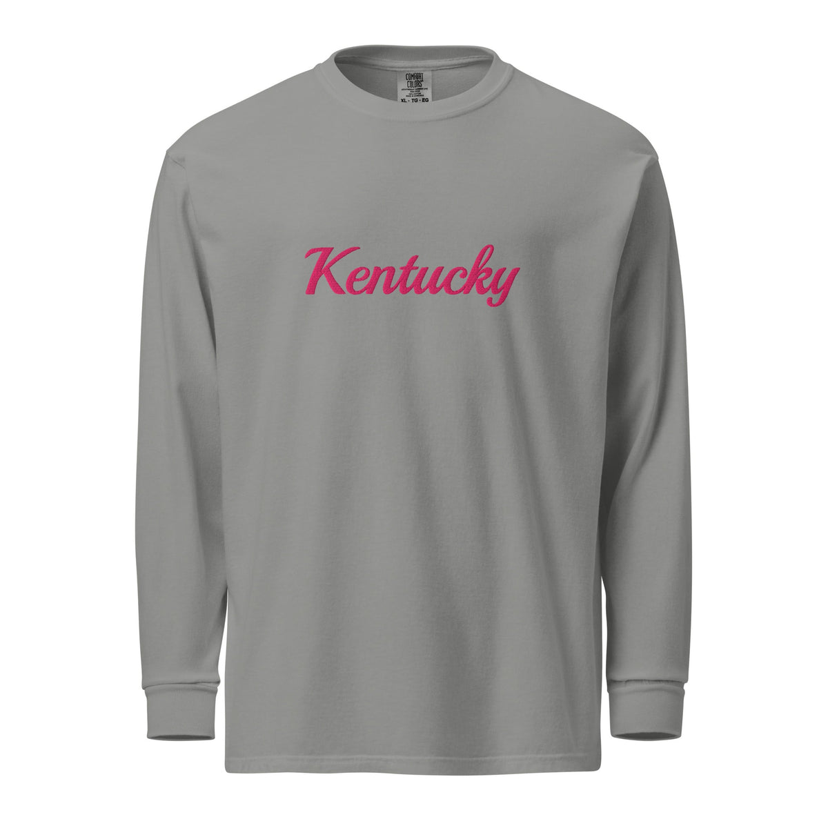 Kentucky Embroidered Long Sleeve Tee | Soft Garment - Dyed Comfort | Classic - Bluegrass Elite Apparel LLC