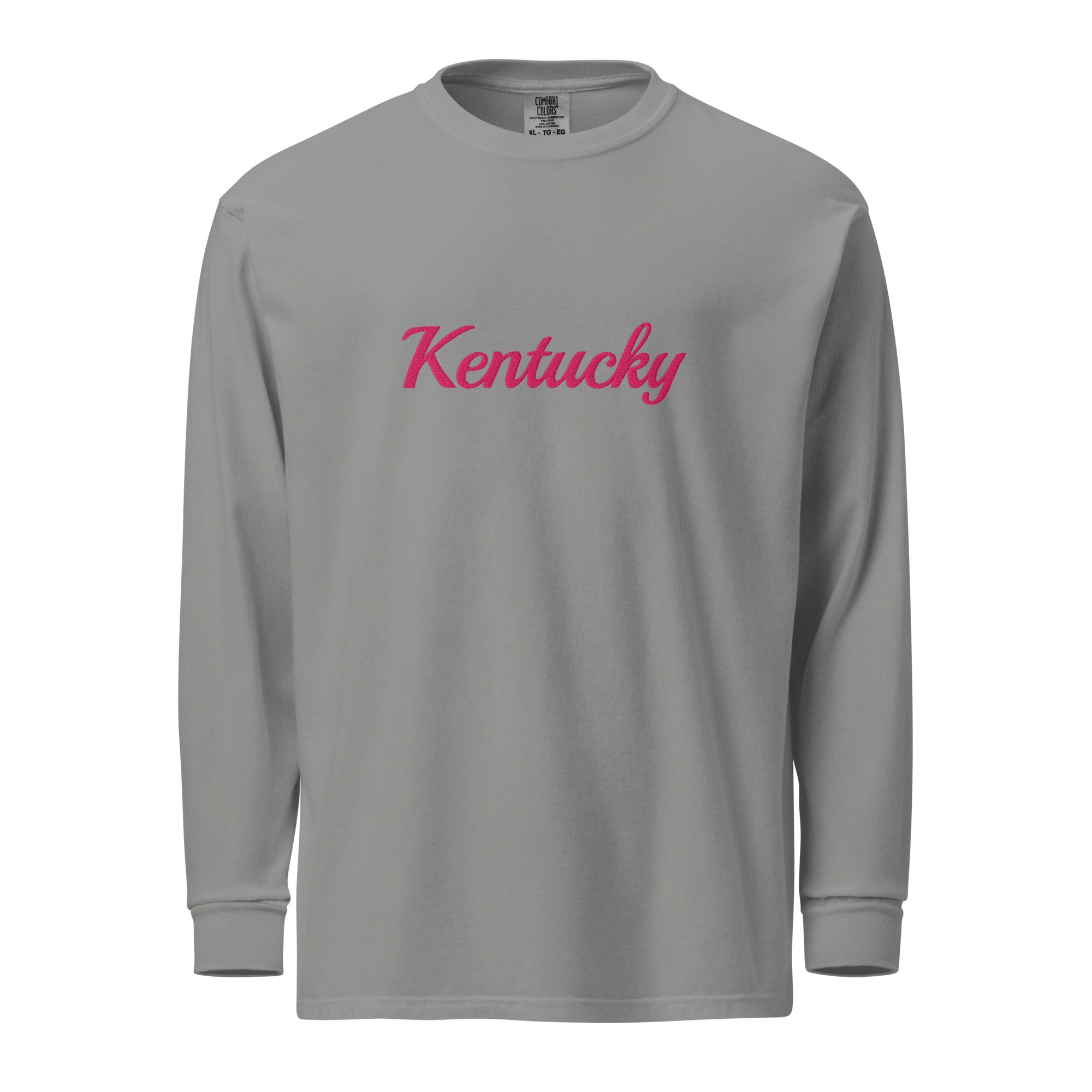 Kentucky Embroidered Long Sleeve Tee | Soft Garment - Dyed Comfort | Classic - Bluegrass Elite Apparel LLC
