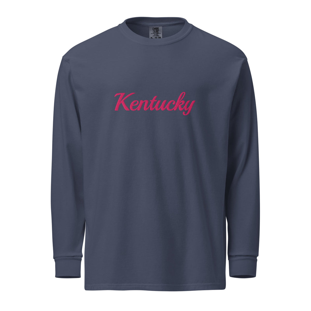 Kentucky Embroidered Long Sleeve Tee | Soft Garment - Dyed Comfort | Classic - Bluegrass Elite Apparel LLC