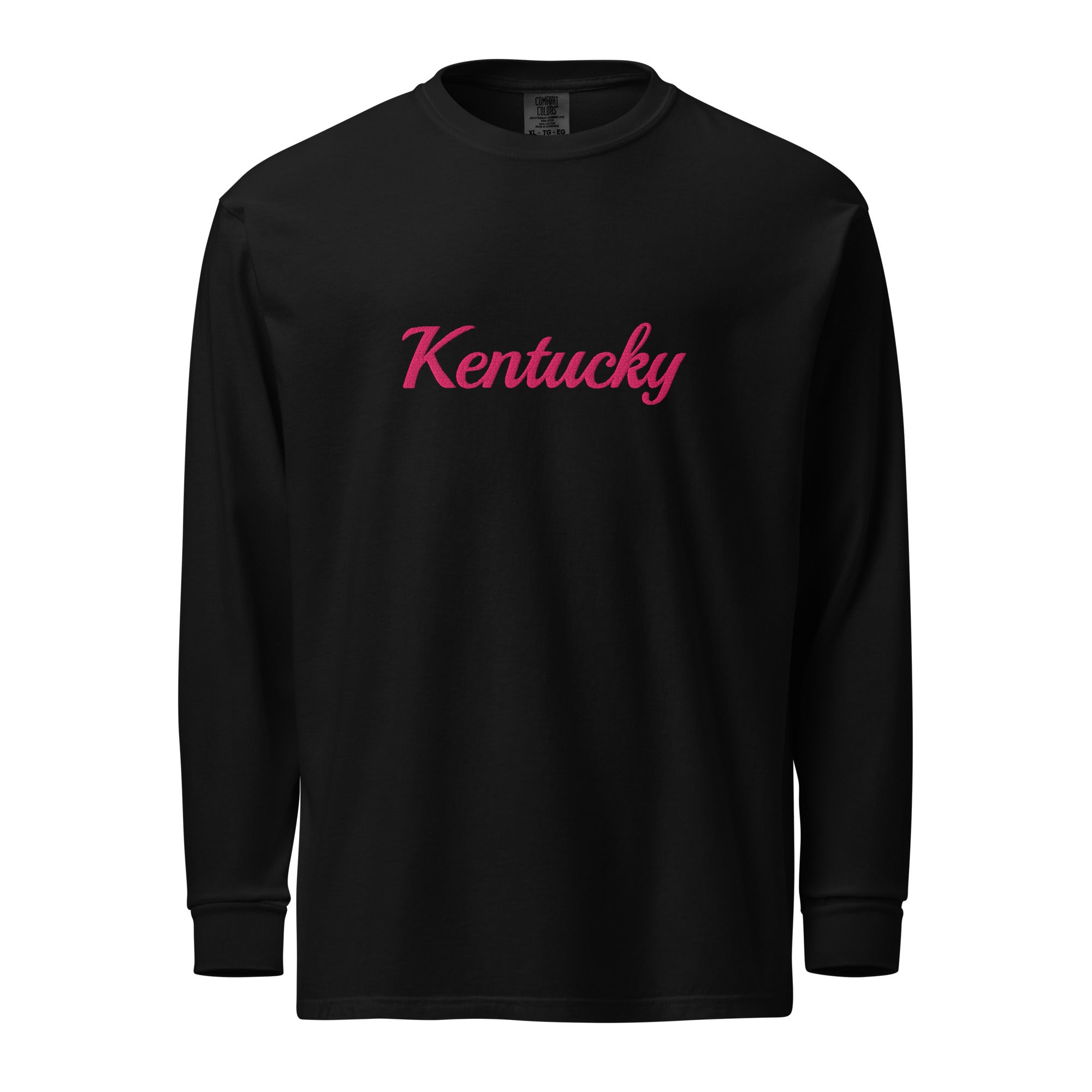 Kentucky Embroidered Long Sleeve Tee | Soft Garment - Dyed Comfort | Classic - Bluegrass Elite Apparel LLC