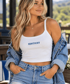 Kentucky Embroidered Micro-Rib Tank Top - Bluegrass Elite Apparel LLC