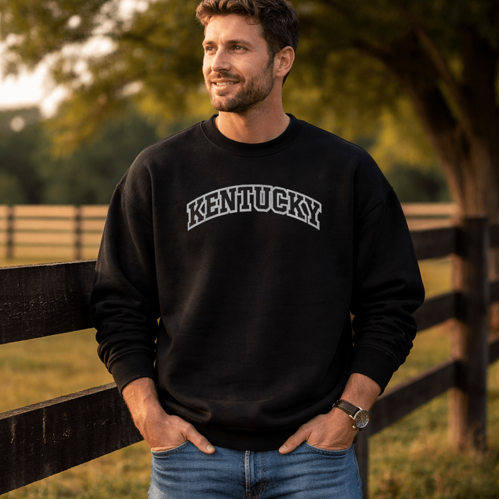 Kentucky Embroidered Sweatshirt | Arched Heritage Design | Unisex - Bluegrass Elite Apparel LLC