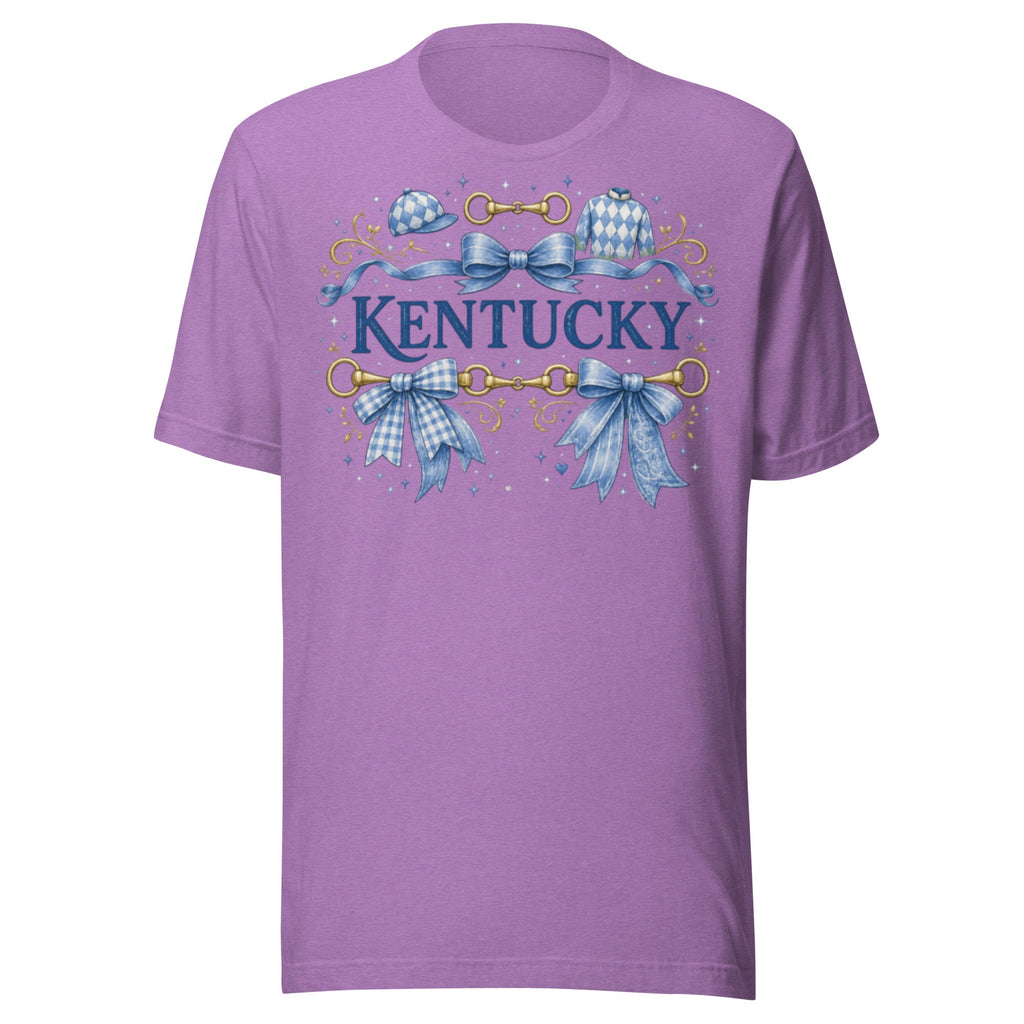 Kentucky Equestrian Ribbon Tee | Bluegrass Bow Design | Classic - Bluegrass Elite Apparel LLC