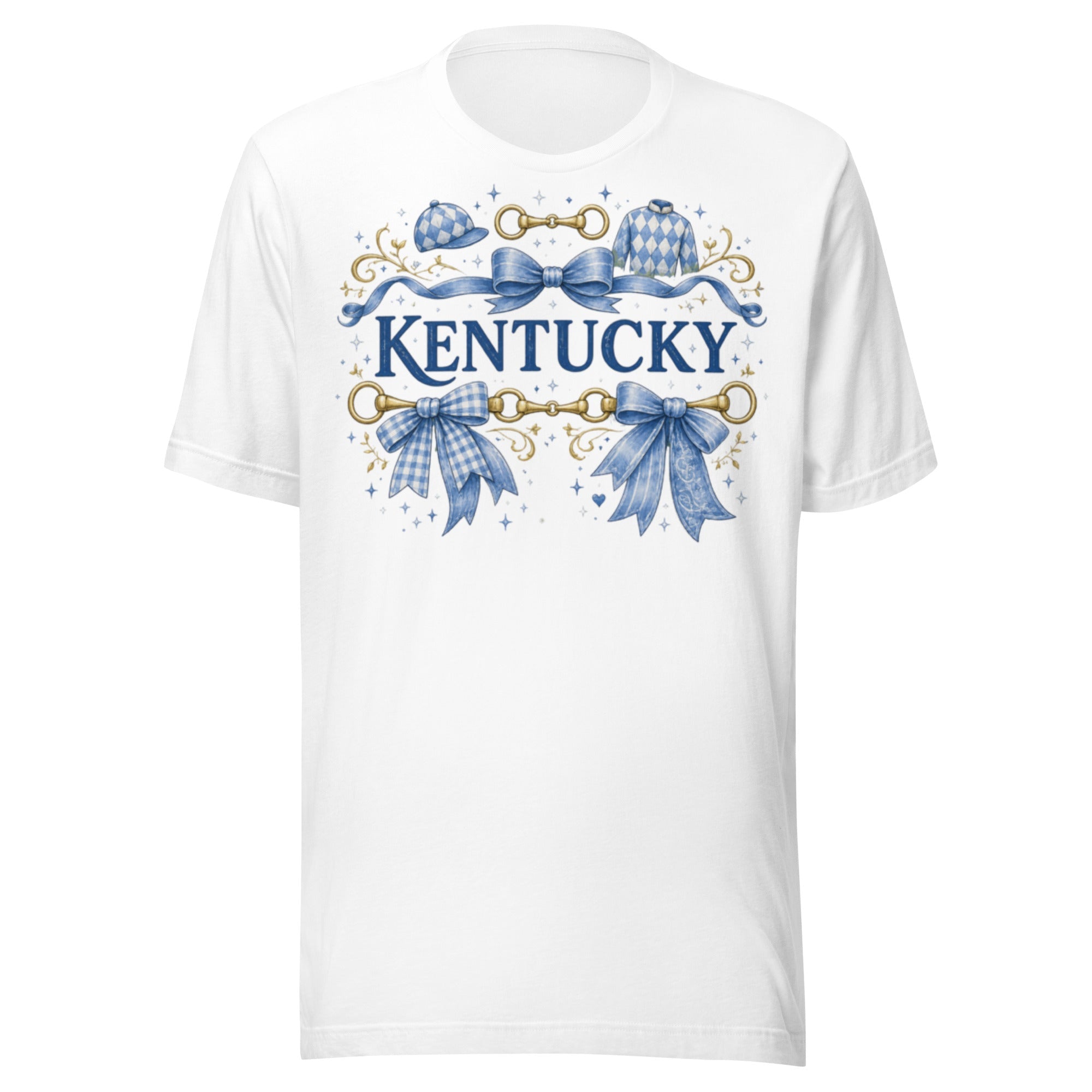 Kentucky Equestrian Ribbon Tee | Bluegrass Bow Design | Classic - Bluegrass Elite Apparel LLC