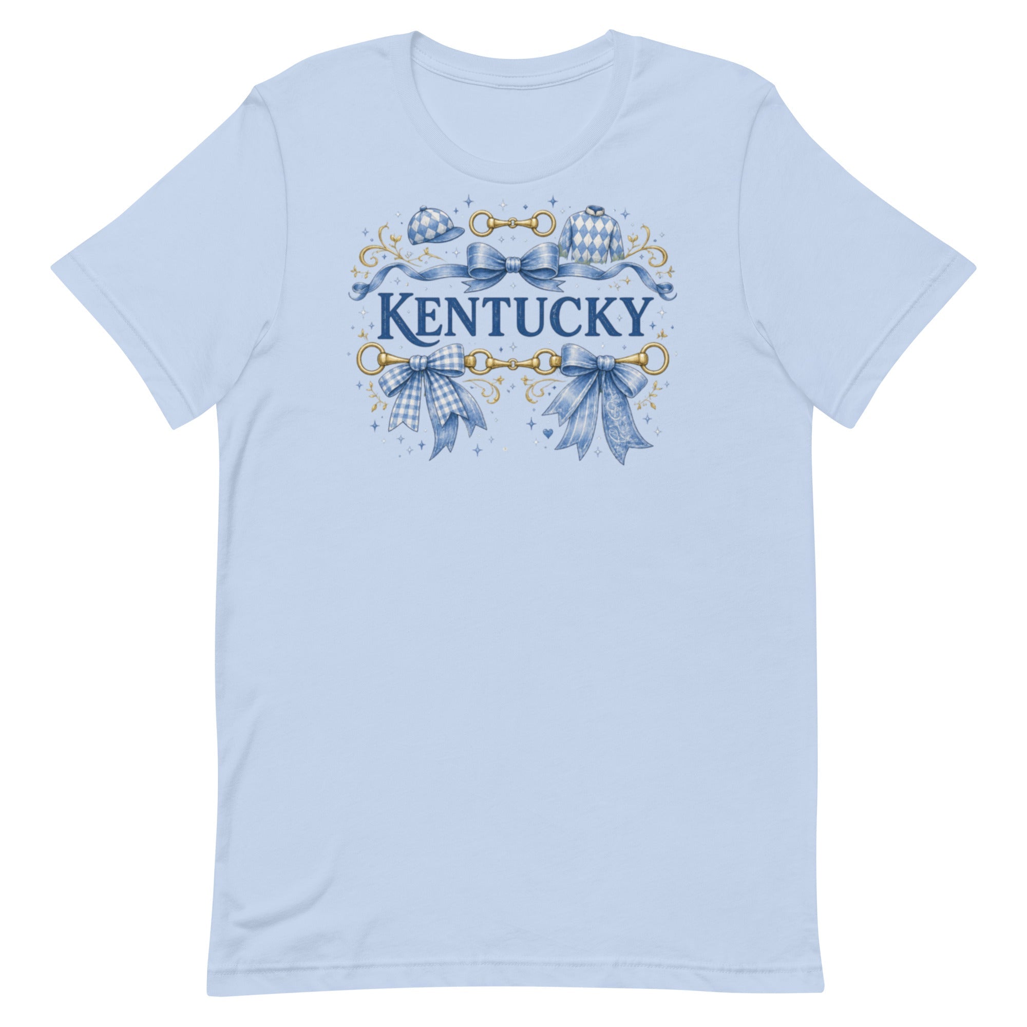 Kentucky Equestrian Ribbon Tee | Bluegrass Bow Design | Classic - Bluegrass Elite Apparel LLC