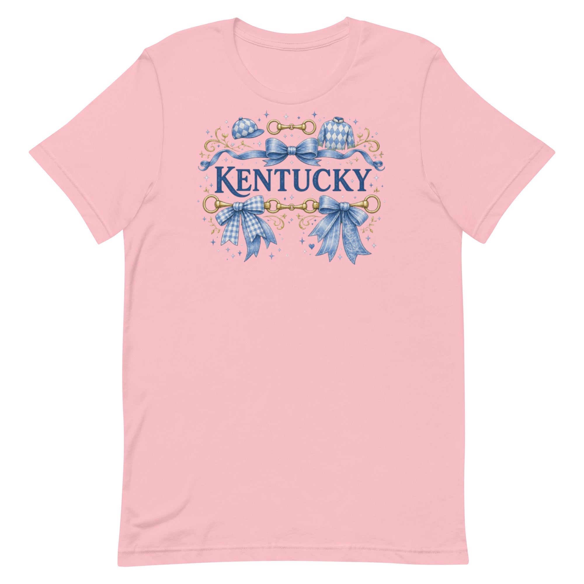 Kentucky Equestrian Ribbon Tee | Bluegrass Bow Design | Classic - Bluegrass Elite Apparel LLC