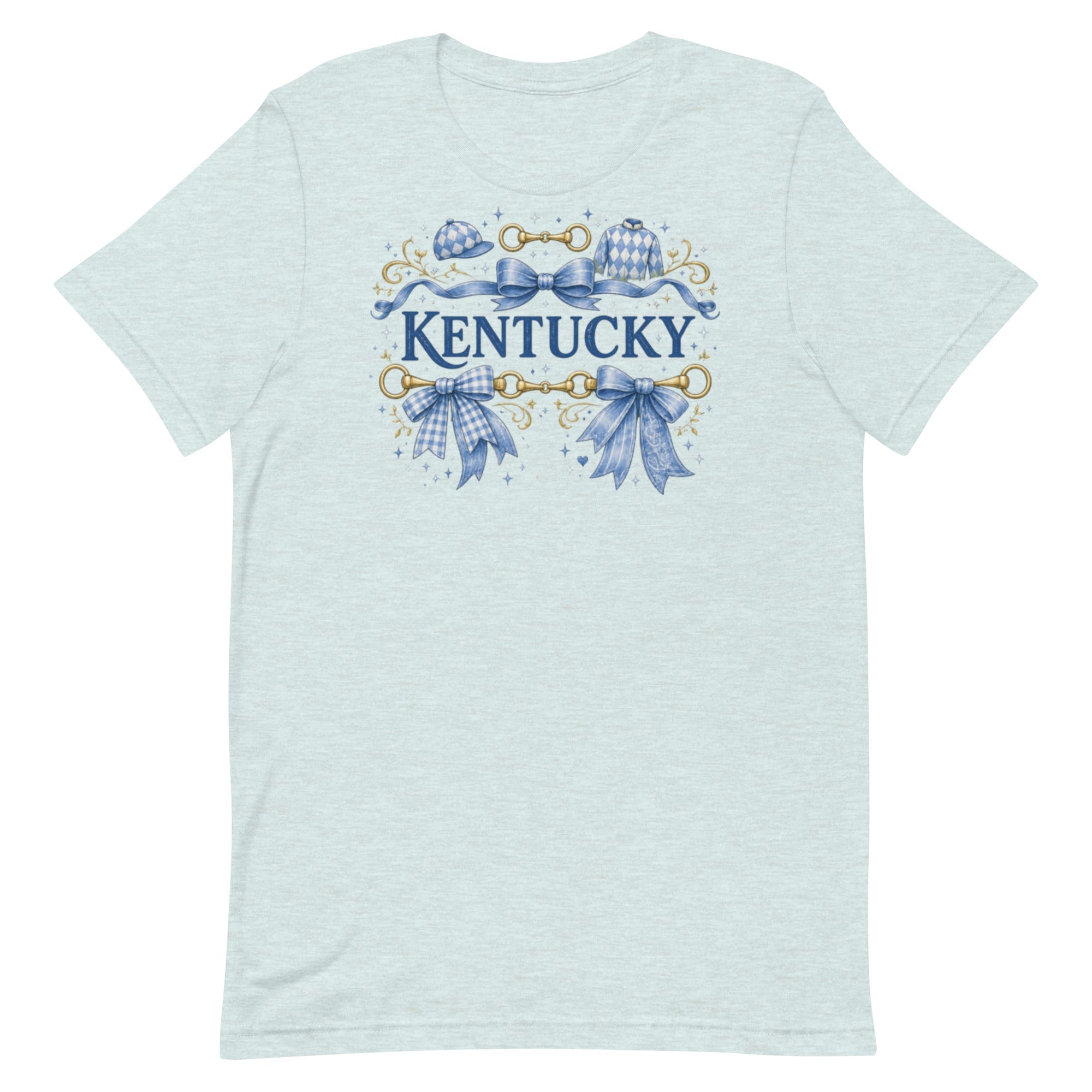 Kentucky Equestrian Ribbon Tee | Bluegrass Bow Design | Classic - Bluegrass Elite Apparel LLC
