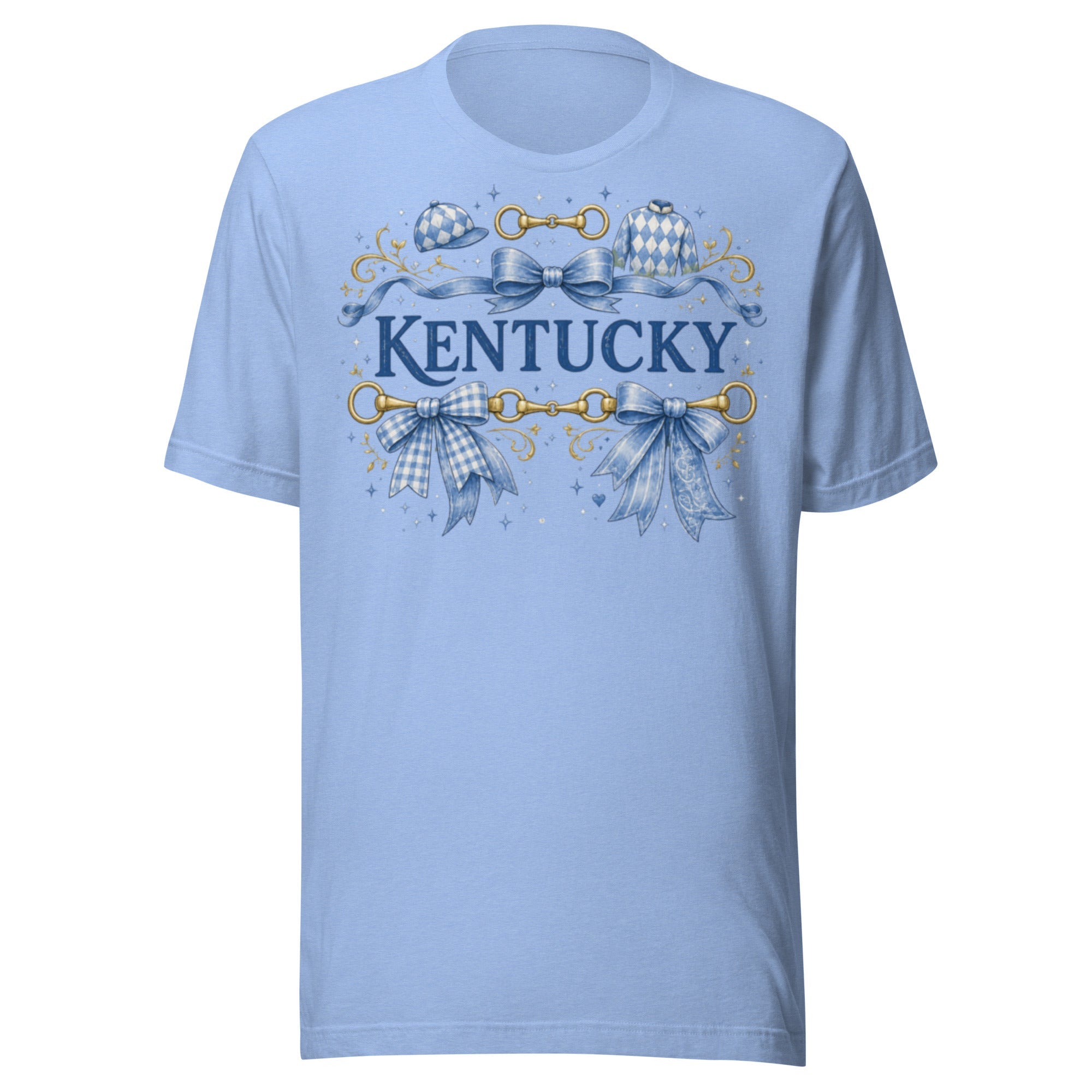 Kentucky Equestrian Ribbon Tee | Bluegrass Bow Design | Classic - Bluegrass Elite Apparel LLC