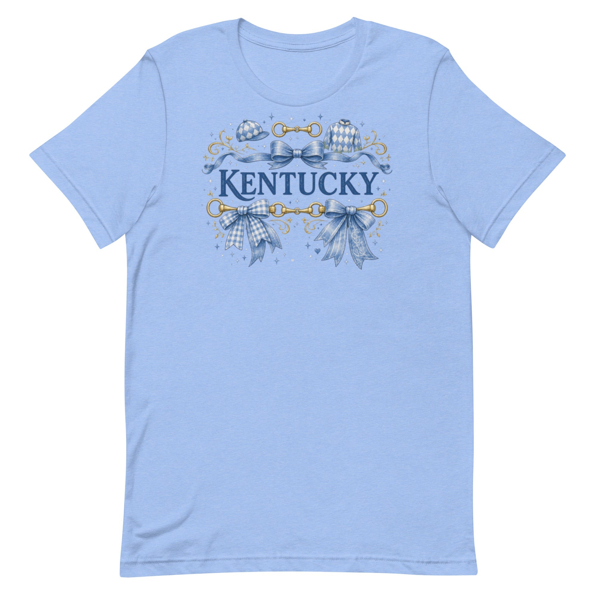 Kentucky Equestrian Ribbon Tee | Bluegrass Bow Design | Classic - Bluegrass Elite Apparel LLC