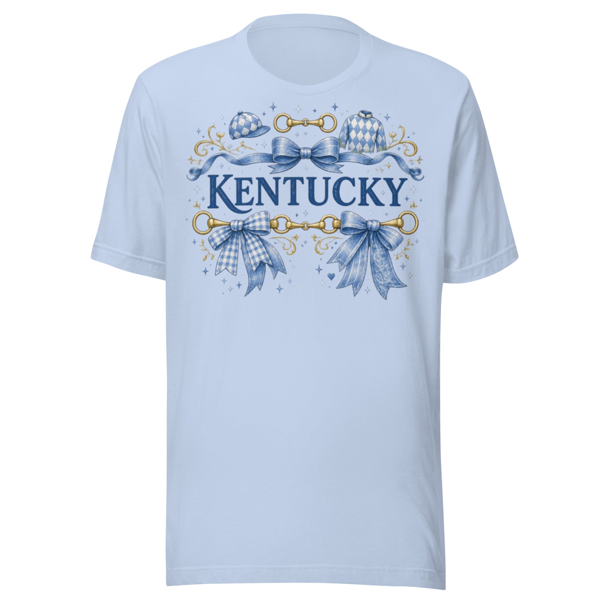 Kentucky Equestrian Ribbon Tee | Bluegrass Bow Design | Classic - Bluegrass Elite Apparel LLC