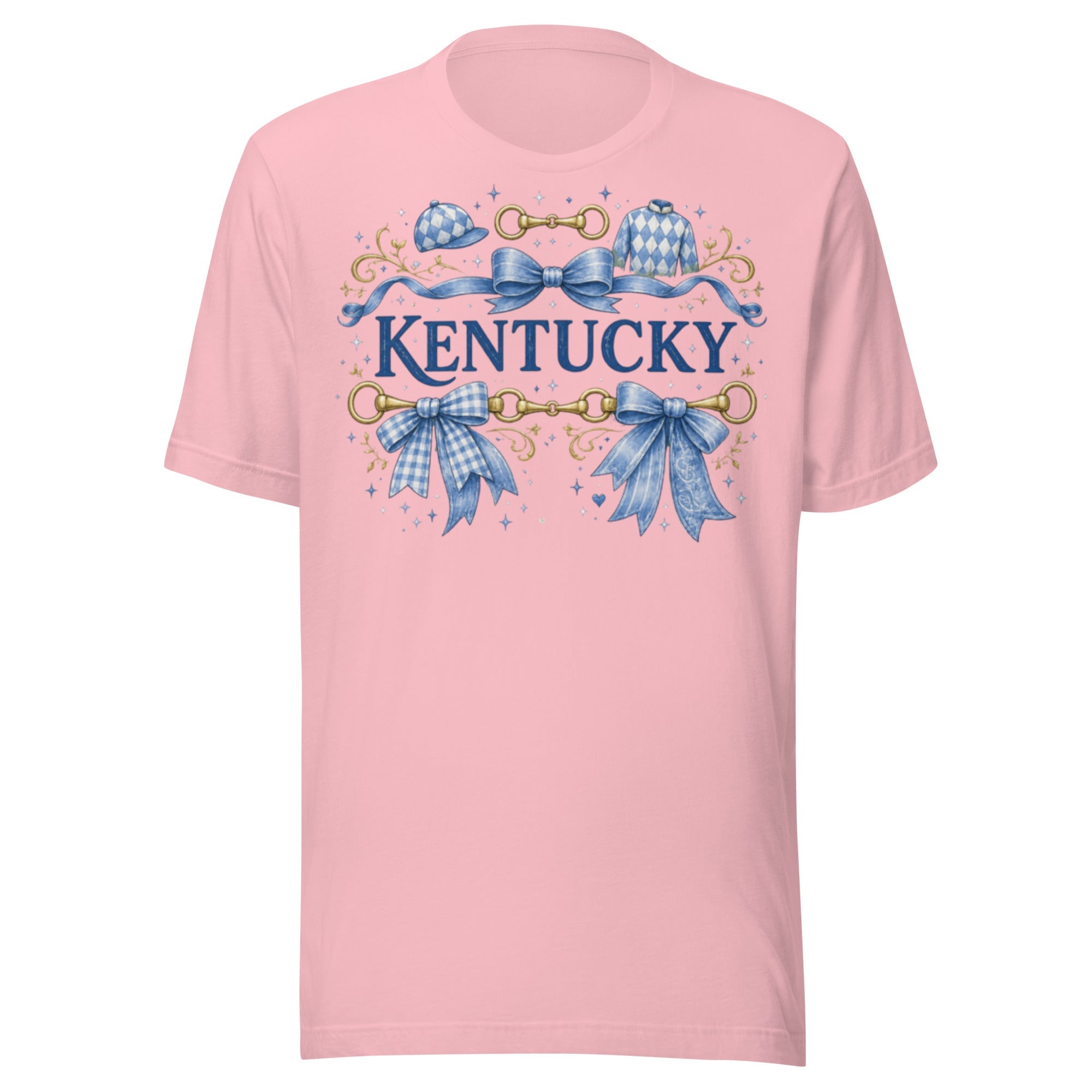 Kentucky Equestrian Ribbon Tee | Bluegrass Bow Design | Classic - Bluegrass Elite Apparel LLC