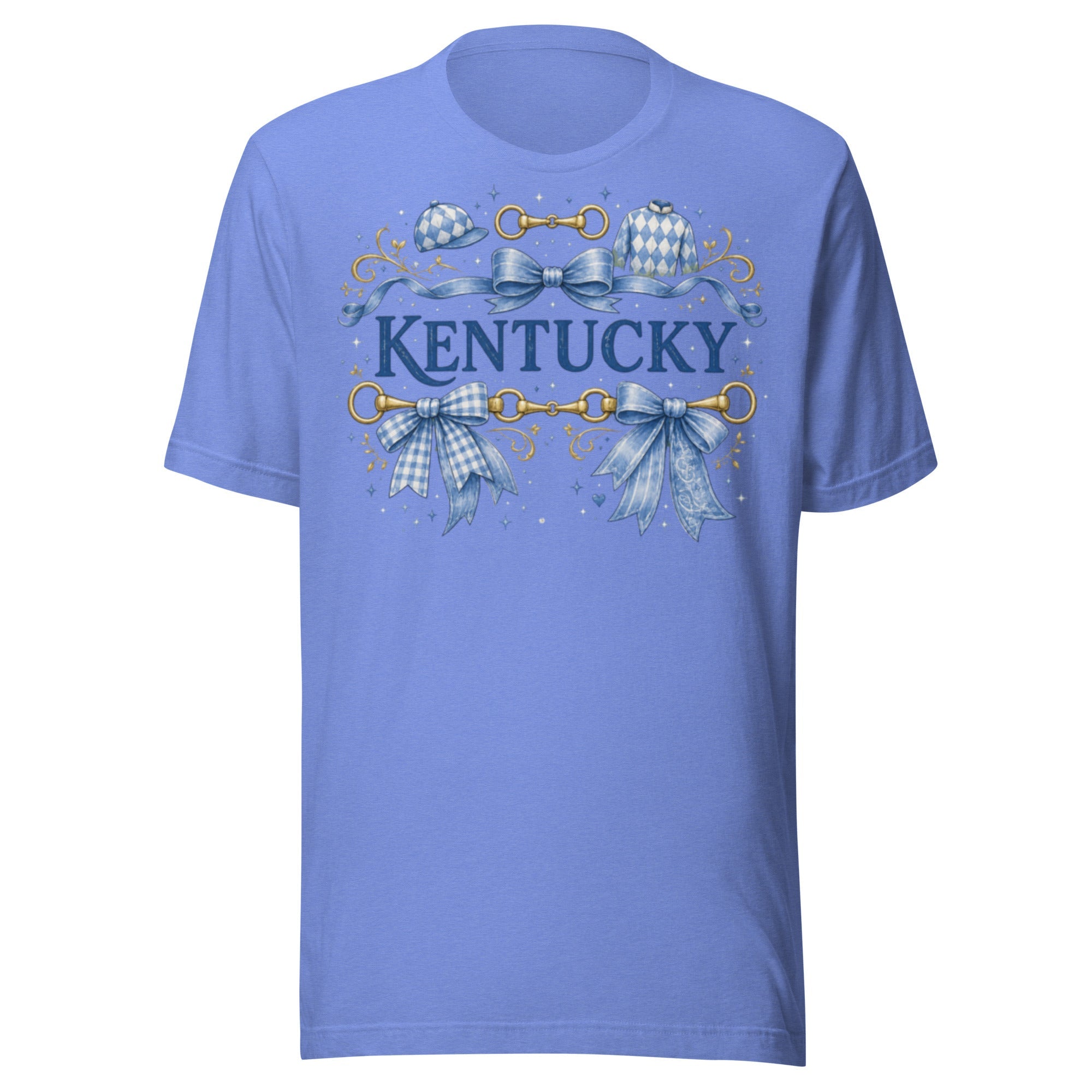 Kentucky Equestrian Ribbon Tee | Bluegrass Bow Design | Classic - Bluegrass Elite Apparel LLC