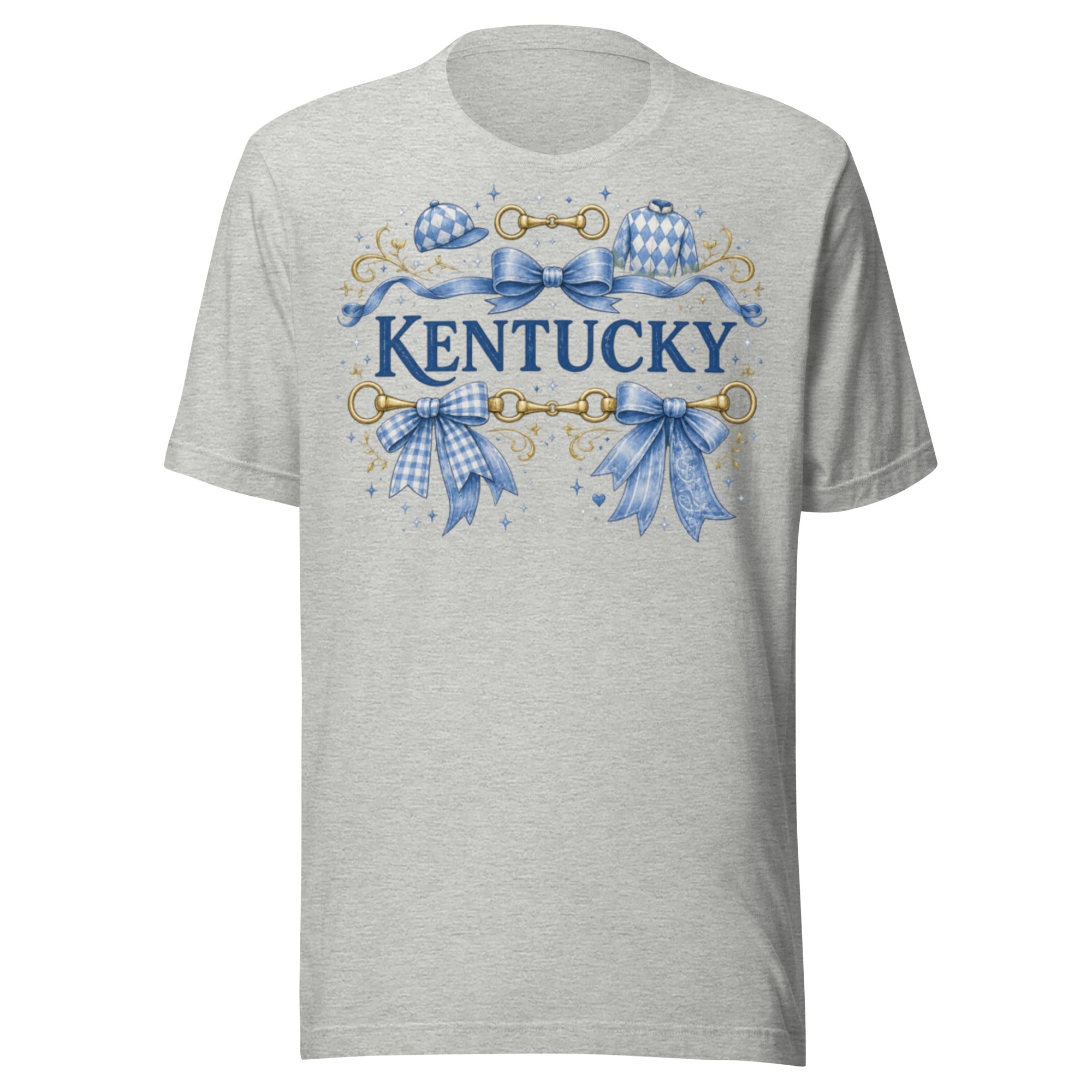 Kentucky Equestrian Ribbon Tee | Bluegrass Bow Design | Classic - Bluegrass Elite Apparel LLC
