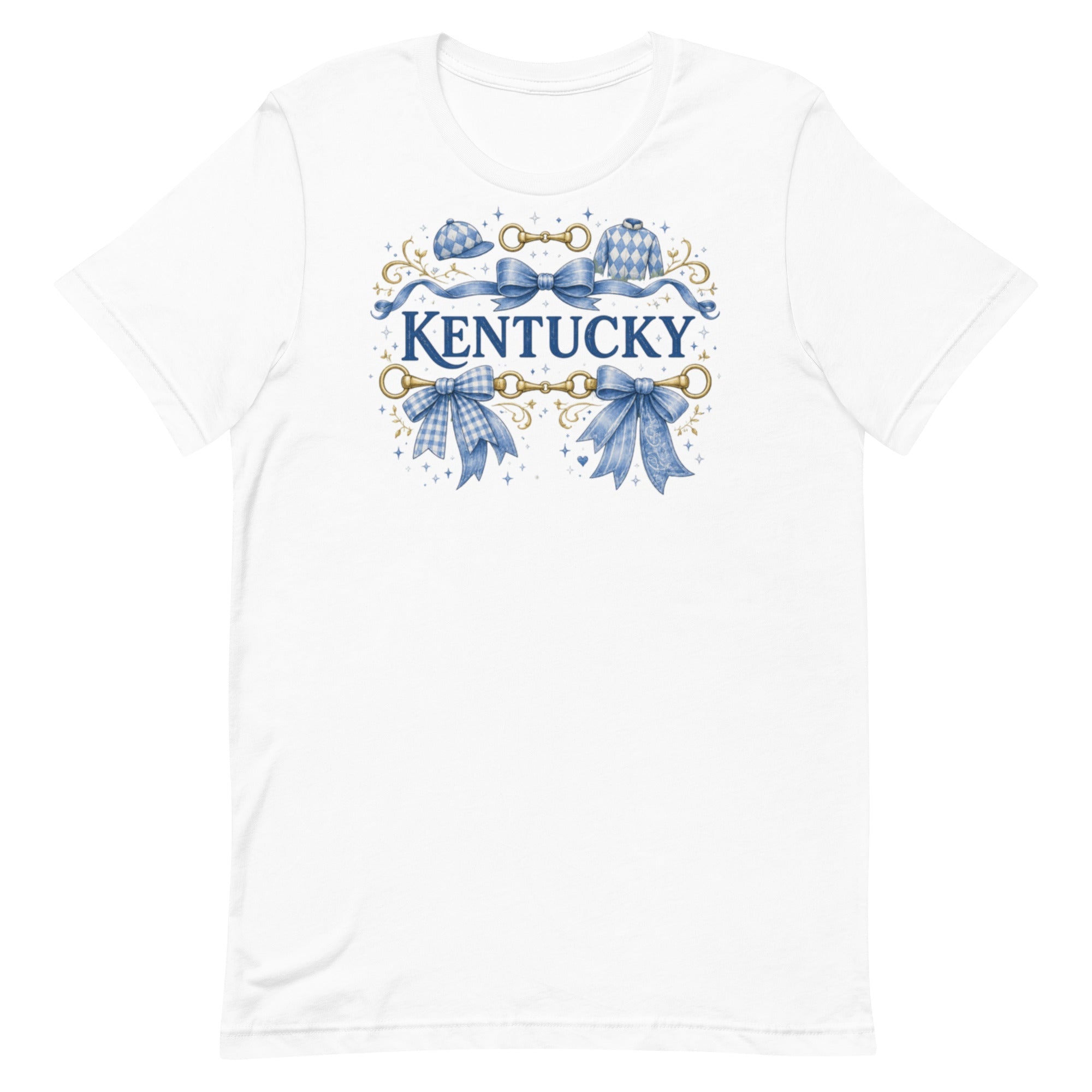 Kentucky Equestrian Ribbon Tee | Bluegrass Bow Design | Classic - Bluegrass Elite Apparel LLC