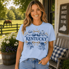 Kentucky Equestrian Ribbon Tee | Bluegrass Bow Design | Classic - Bluegrass Elite Apparel LLC