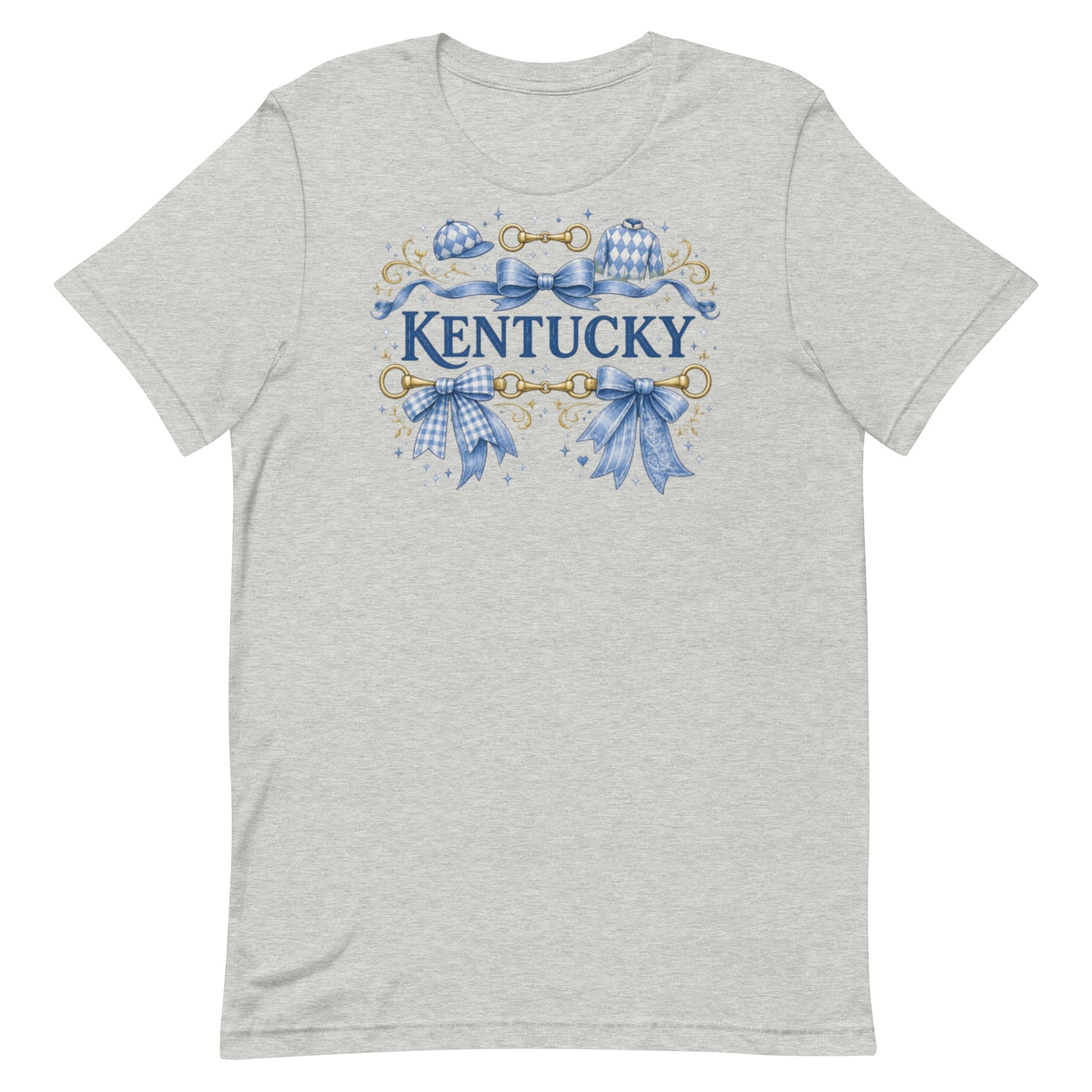 Kentucky Equestrian Ribbon Tee | Bluegrass Bow Design | Classic - Bluegrass Elite Apparel LLC