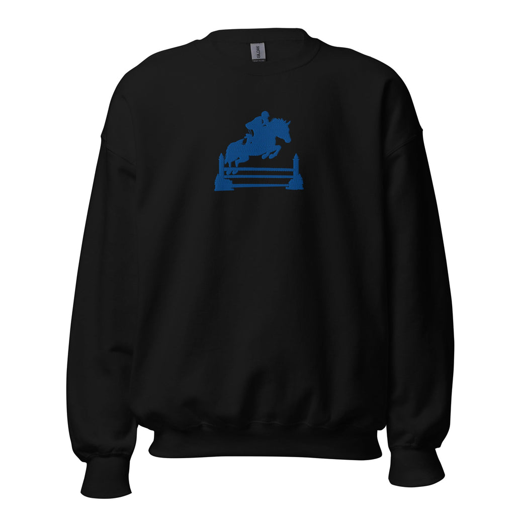 Kentucky Equestrian Silhouette Sweatshirt | Minimal Horse Jumper Design - Bluegrass Elite Apparel LLC