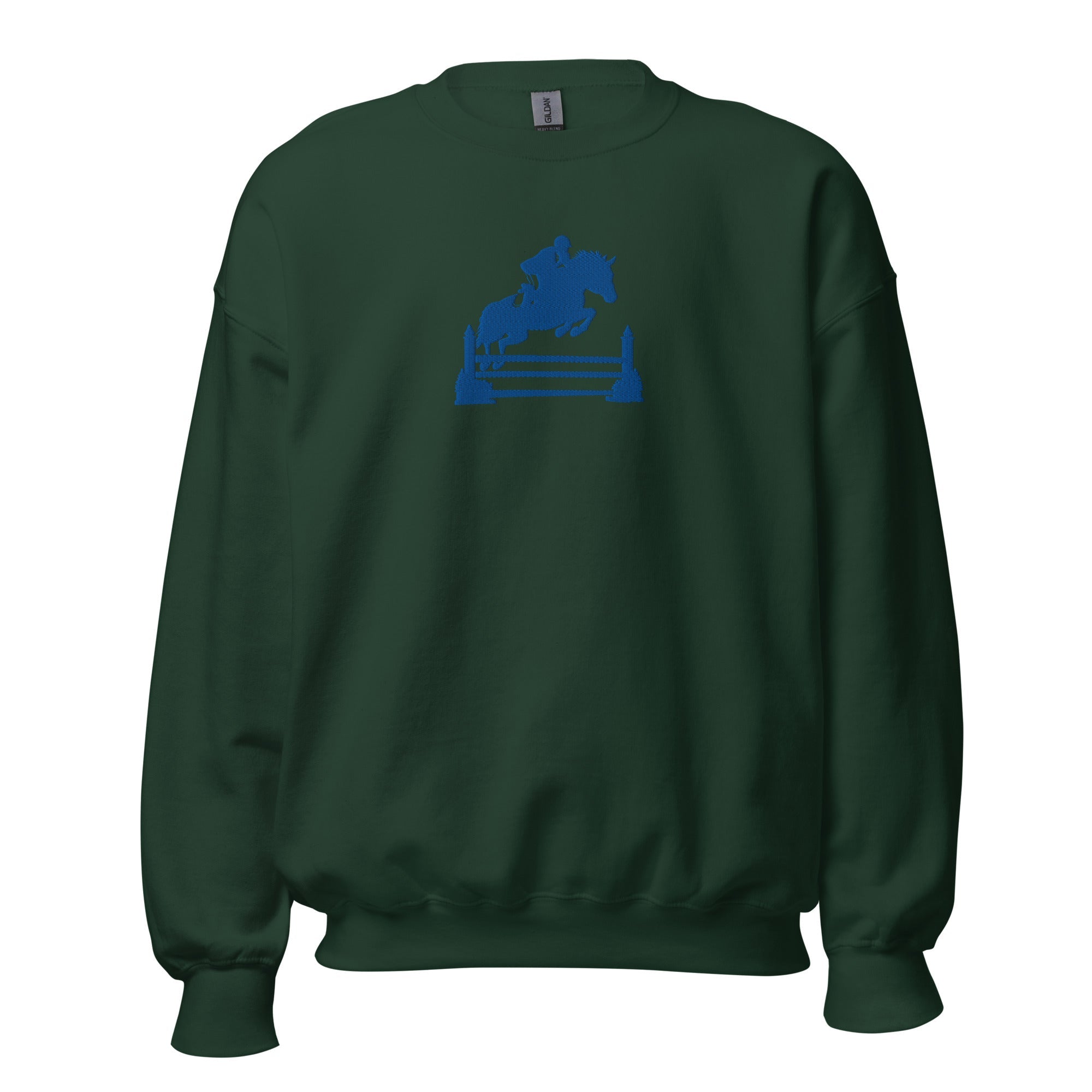 Kentucky Equestrian Silhouette Sweatshirt | Minimal Horse Jumper Design - Bluegrass Elite Apparel LLC