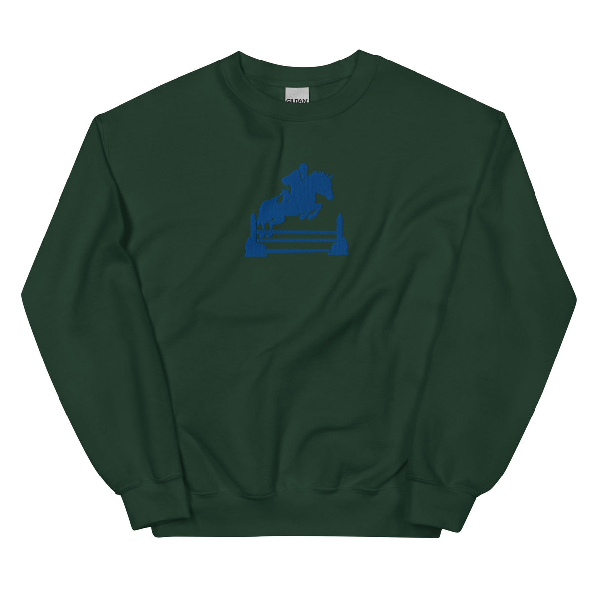 Kentucky Equestrian Silhouette Sweatshirt | Minimal Horse Jumper Design - Bluegrass Elite Apparel LLC