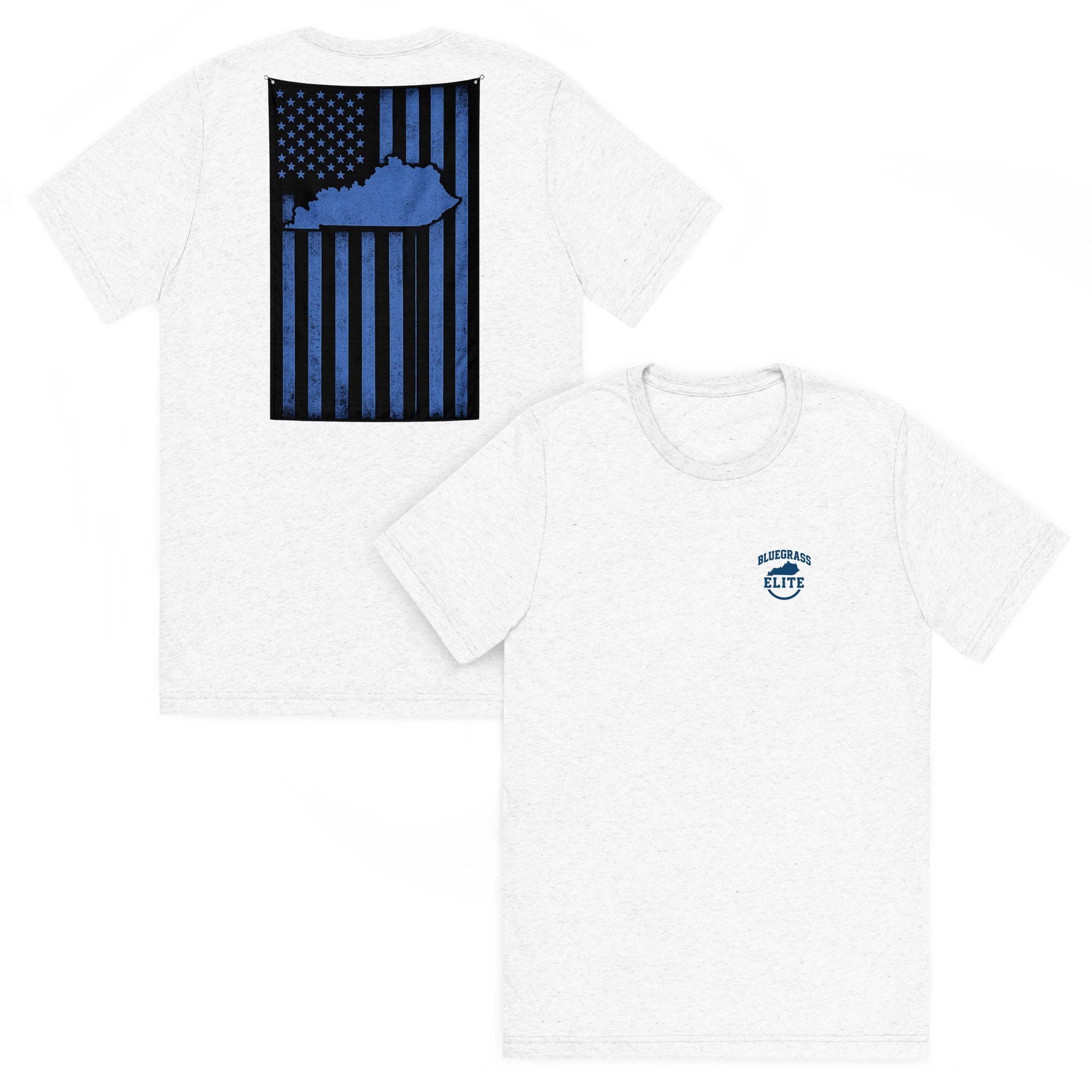 Kentucky Flag T-Shirt | Blue Line Distressed Design | Elite - Bluegrass Elite Apparel LLC