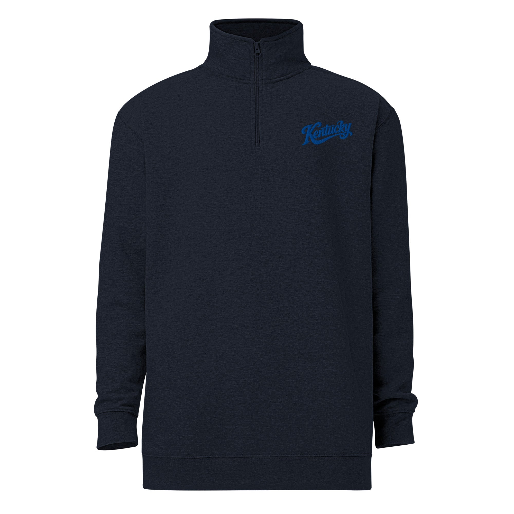 Kentucky Fleece Pullover | Bold Blue Script Design | Unisex Fit - Bluegrass Elite Apparel LLC