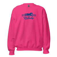 Kentucky Gallop Sweatshirt | Blue Horse & Fence Embroidery - Bluegrass Elite Apparel LLC