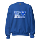 Kentucky Gingham KY Sweatshirt | Blue Checkered Letter Design | Classic - Bluegrass Elite Apparel LLC