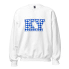 Kentucky Gingham KY Sweatshirt | Blue Checkered Letter Design | Classic - Bluegrass Elite Apparel LLC