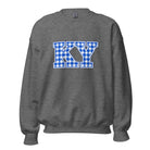 Kentucky Gingham KY Sweatshirt | Blue Checkered Letter Design | Classic - Bluegrass Elite Apparel LLC