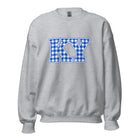 Kentucky Gingham KY Sweatshirt | Blue Checkered Letter Design | Classic - Bluegrass Elite Apparel LLC