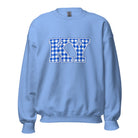 Kentucky Gingham KY Sweatshirt | Blue Checkered Letter Design | Classic - Bluegrass Elite Apparel LLC