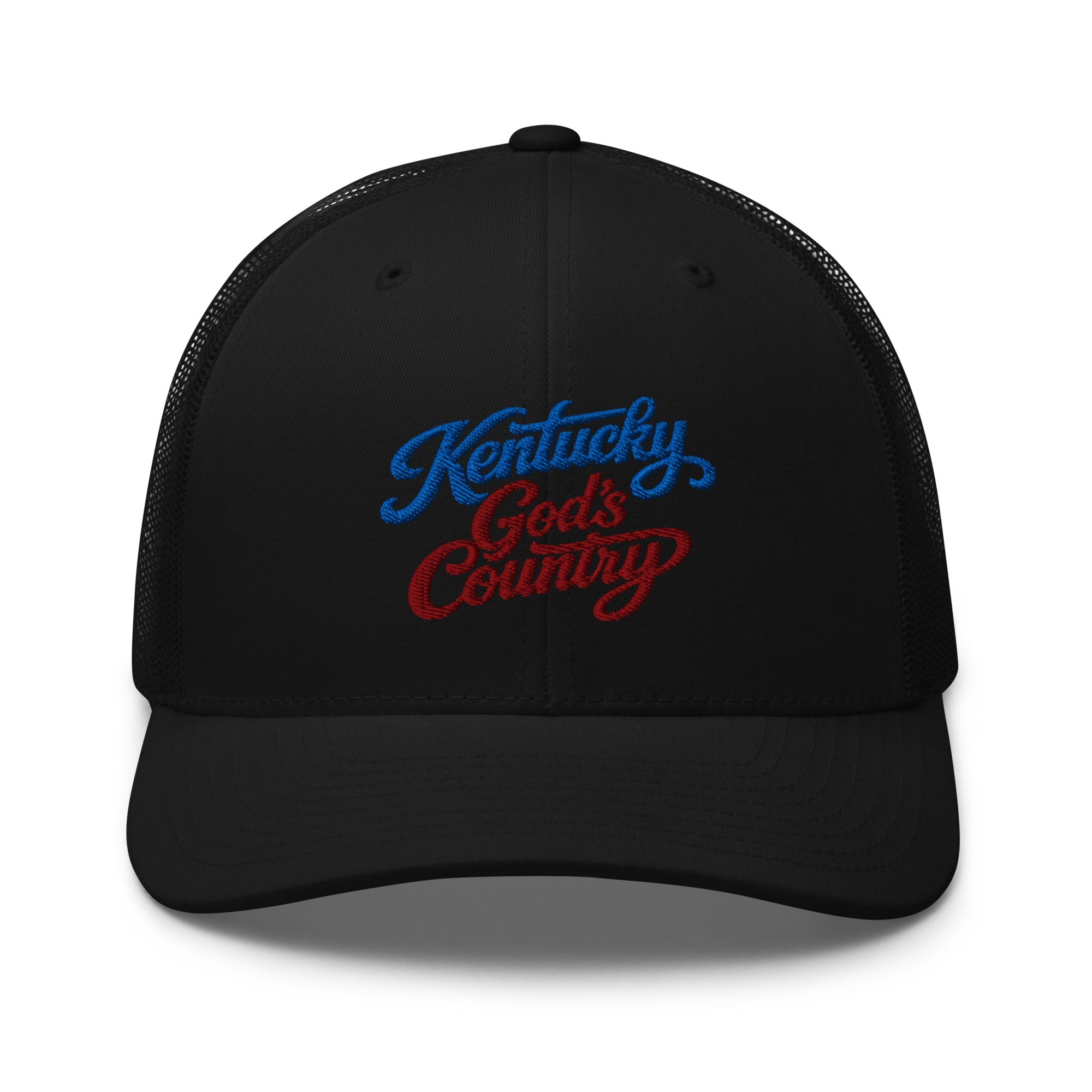 Kentucky God's Country Trucker Hat | Mesh Back Retro Cap - Bluegrass Elite Apparel LLC