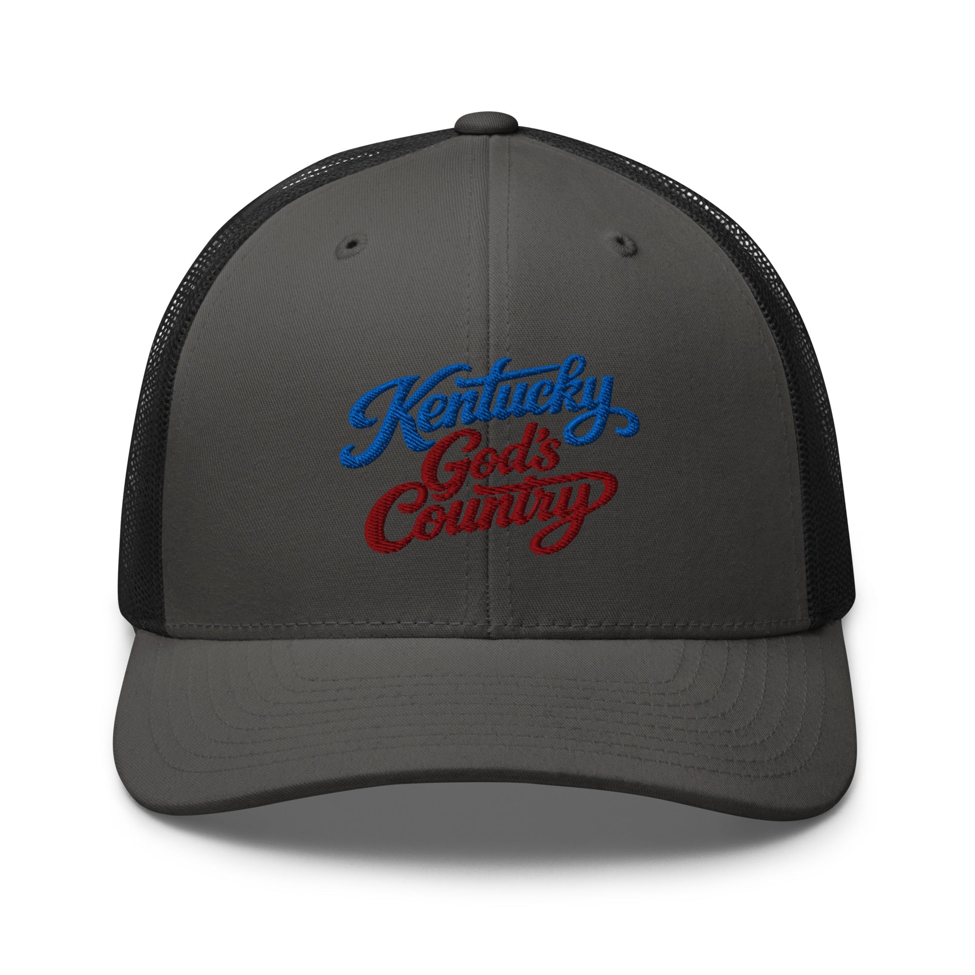 Kentucky God's Country Trucker Hat | Mesh Back Retro Cap - Bluegrass Elite Apparel LLC
