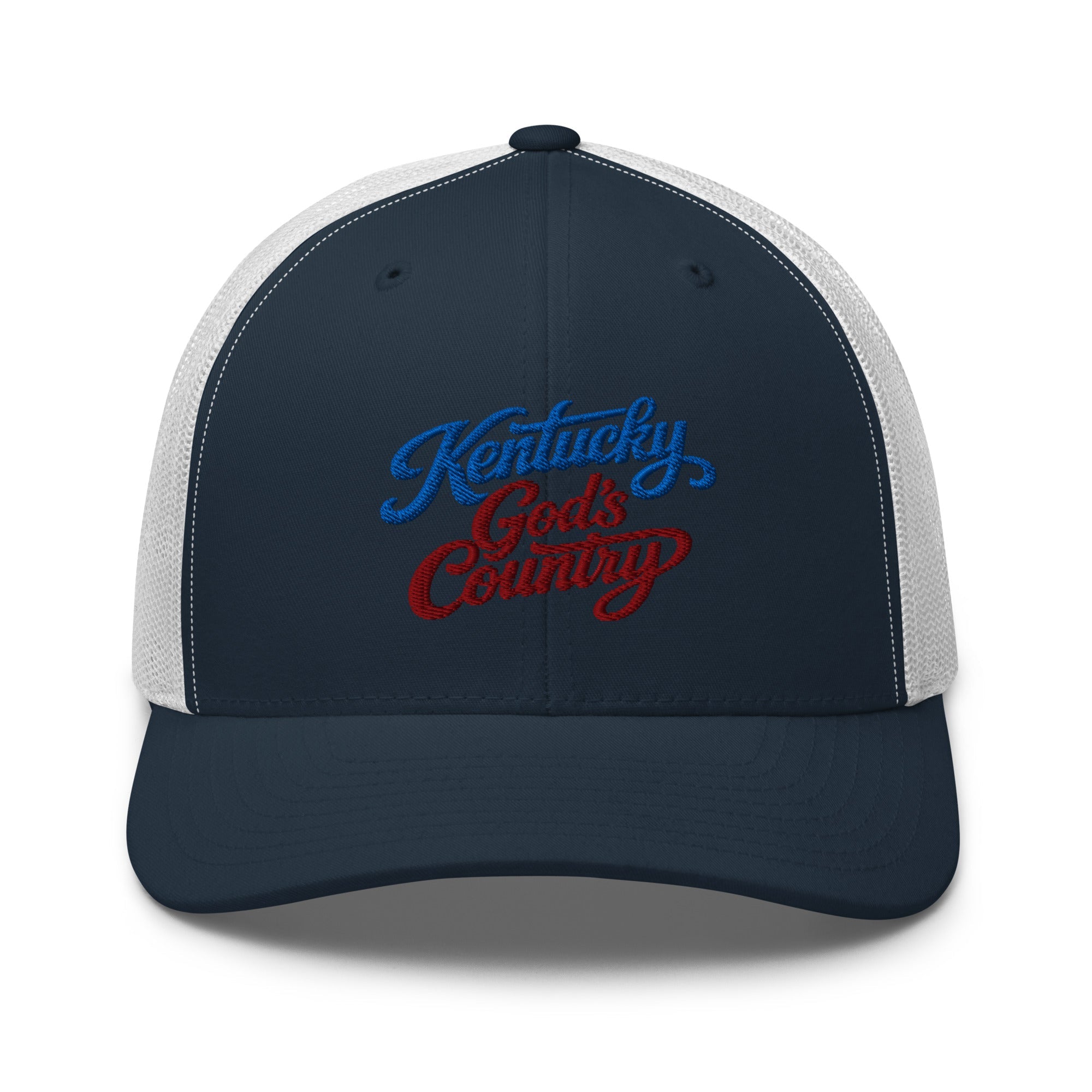 Kentucky God's Country Trucker Hat | Mesh Back Retro Cap - Bluegrass Elite Apparel LLC